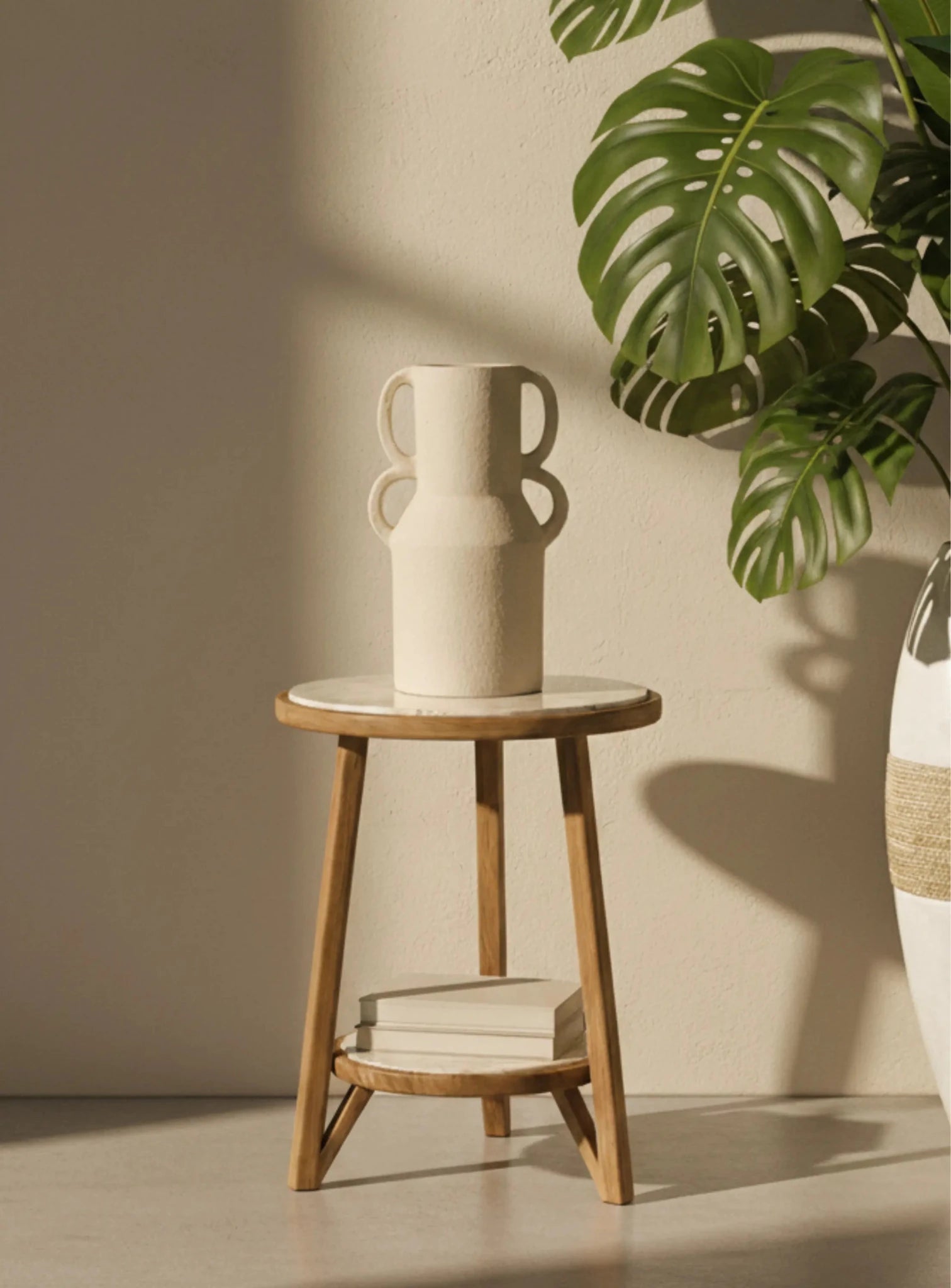 Vase Poséidon | Terracotta inspiré de la Grèce antique | Crème - Les Trouvailles de JustineVasesCRUSOË