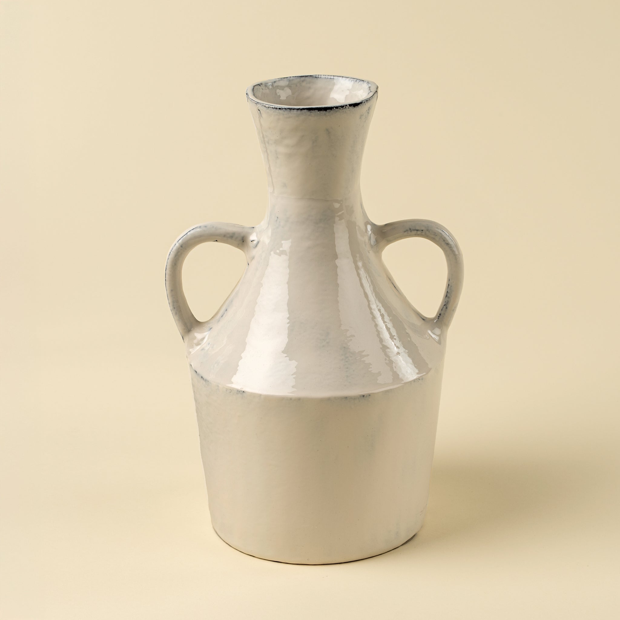 Vase Savoy, Grand format | Fini crème brillant | Décoration sculpturale | Indaba - Les Trouvailles de JustineIndaba Home