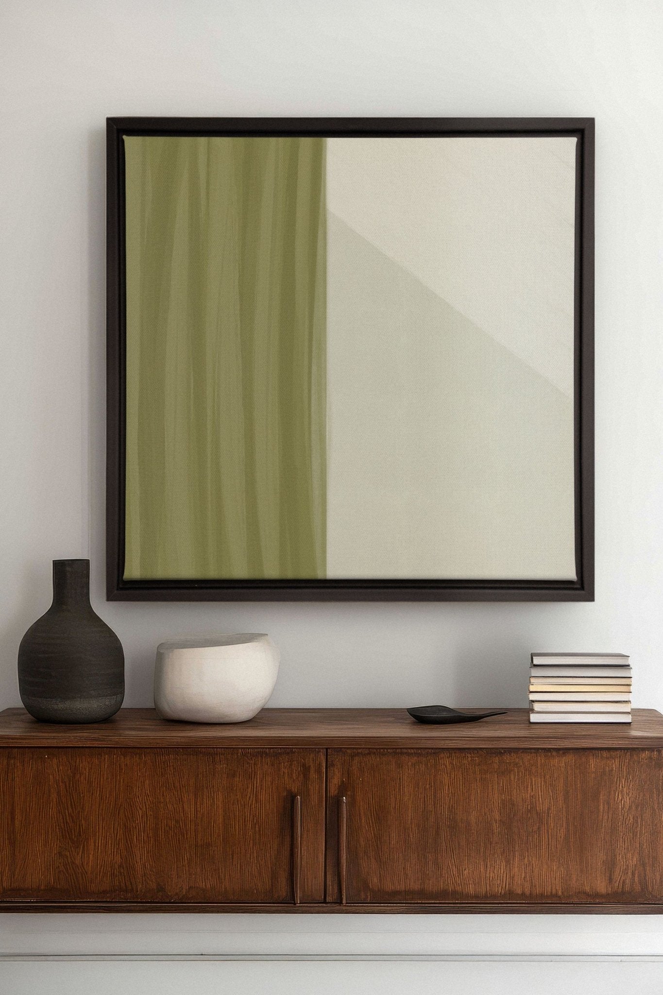 VERDANT FLOW, Oeuvre sur toile étirée - Les Trouvailles de JustinecanvasOleka Canvas18x18Noir