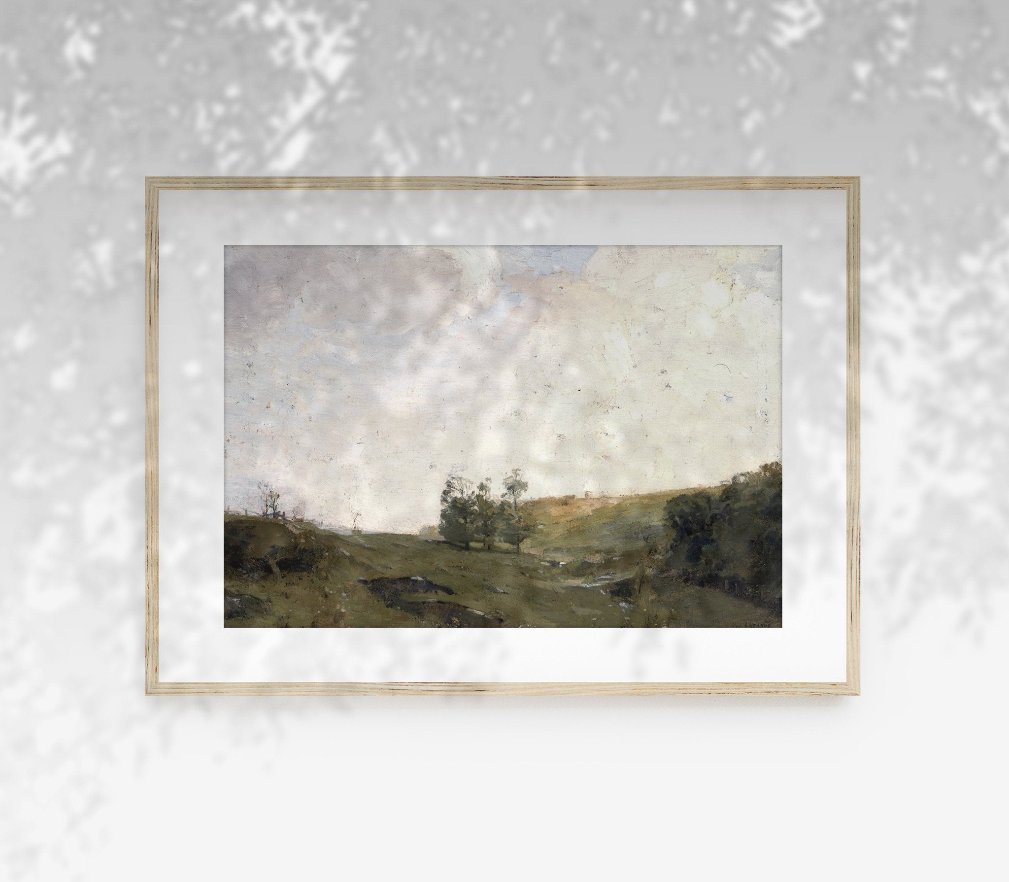 Vintage Country Landscape – Impression Vintage Fine Art sur Papier Coton | L0123 - Les Trouvailles de JustineHome DecorHyggely5"x7"