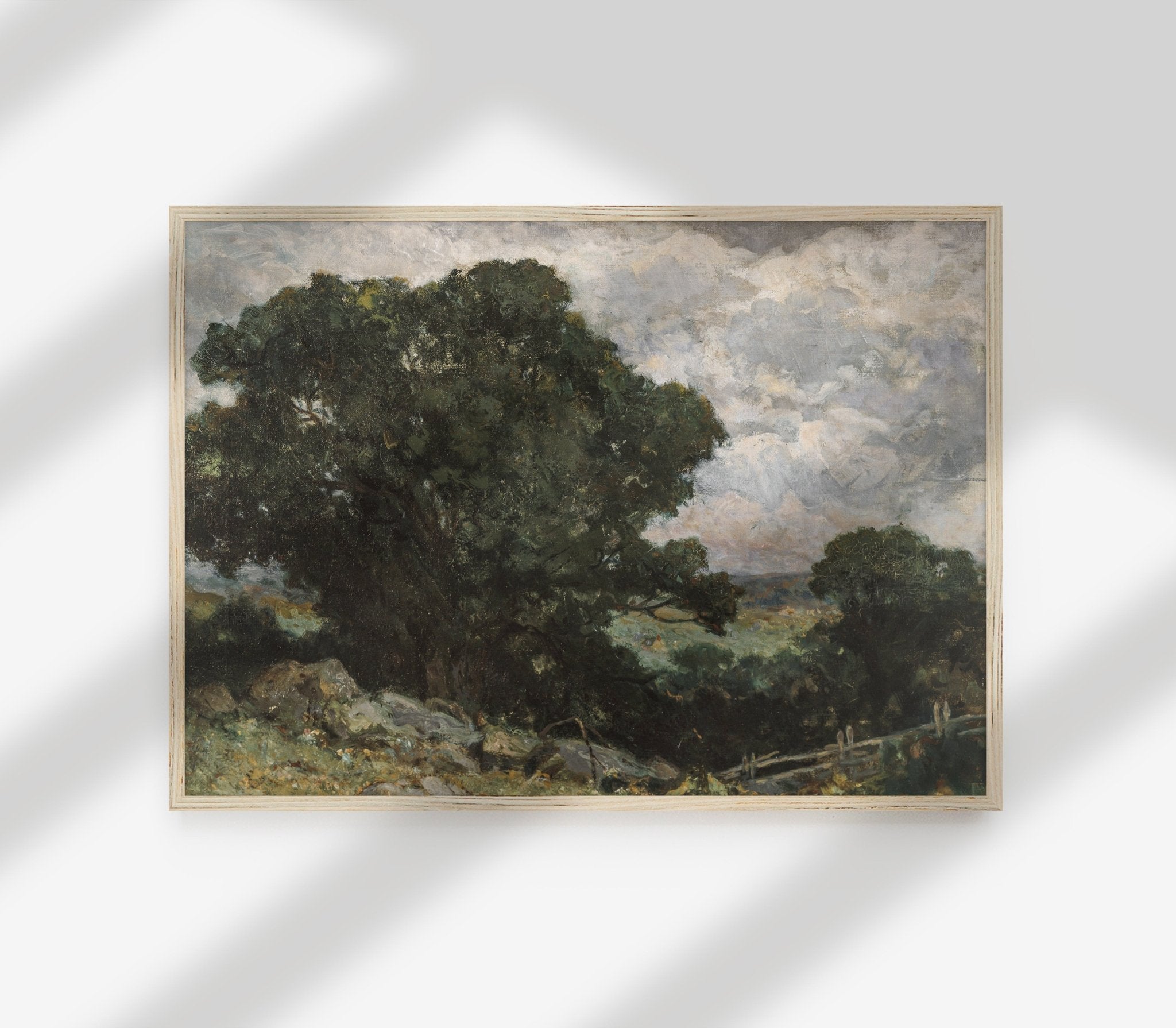 Vintage Moody Sunrise – Affiche Paysage Ancien en Coton | L0137 - Les Trouvailles de JustineHome DecorHyggely5"x7"