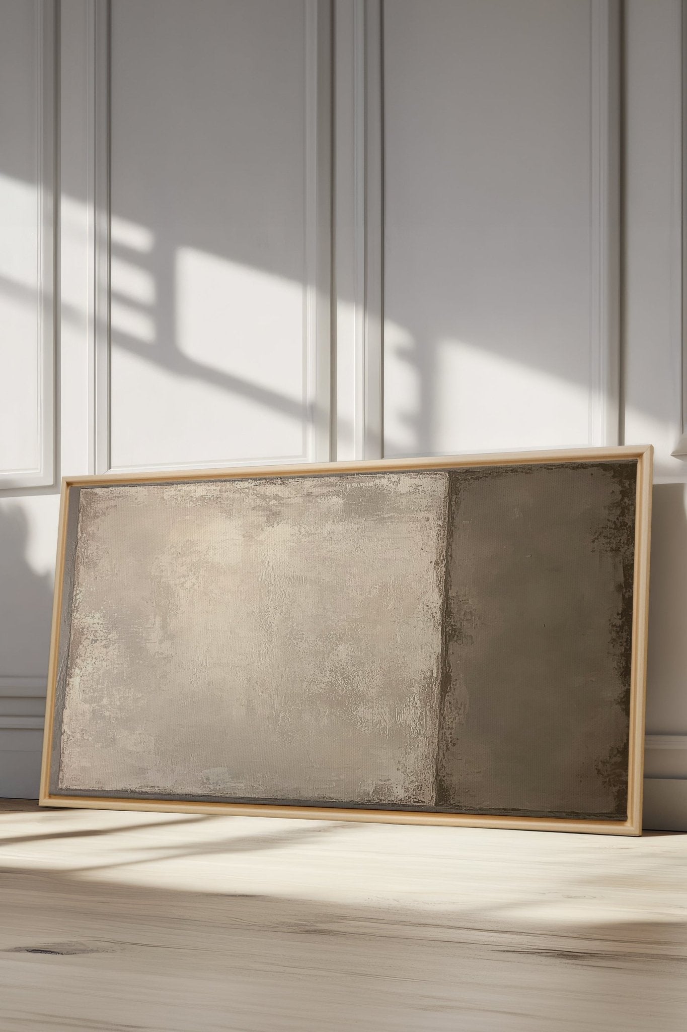 VOILE DE TERRE, Oeuvre sur toile étirée - Les Trouvailles de JustinecanvasOleka Canvas32x16 (Lit Simple)Bois naturel