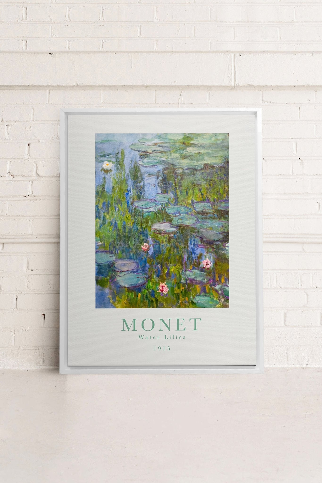 WATER LILIES, Oeuvre sur toile étirée - Les Trouvailles de JustinecanvasOleka Canvas12x16Blanc
