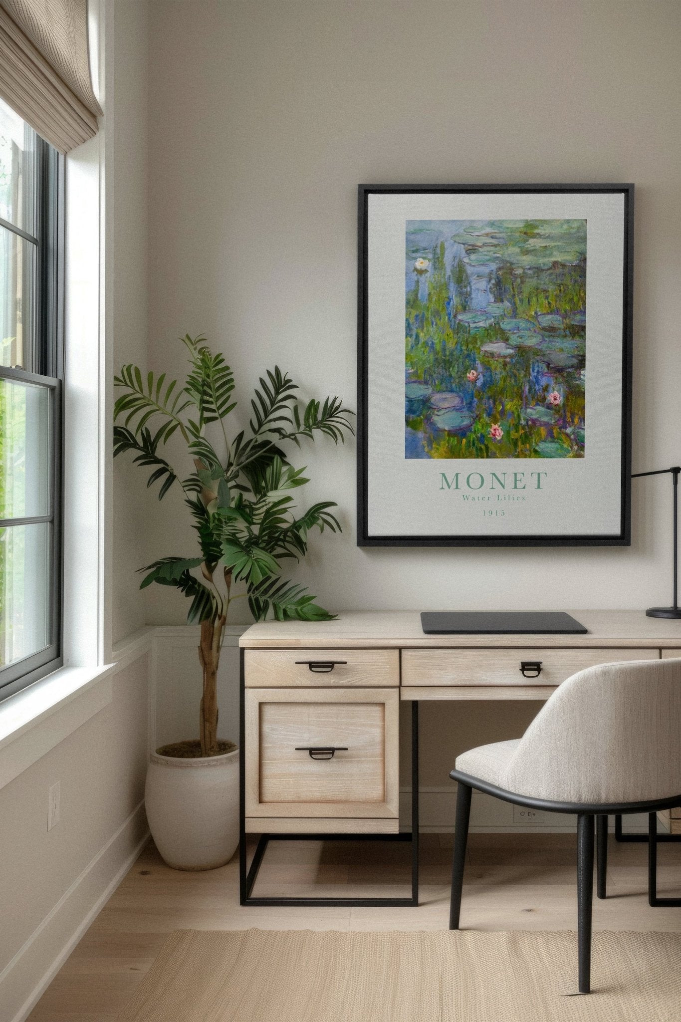 WATER LILIES, Oeuvre sur toile étirée - Les Trouvailles de JustinecanvasOleka Canvas12x16Noir