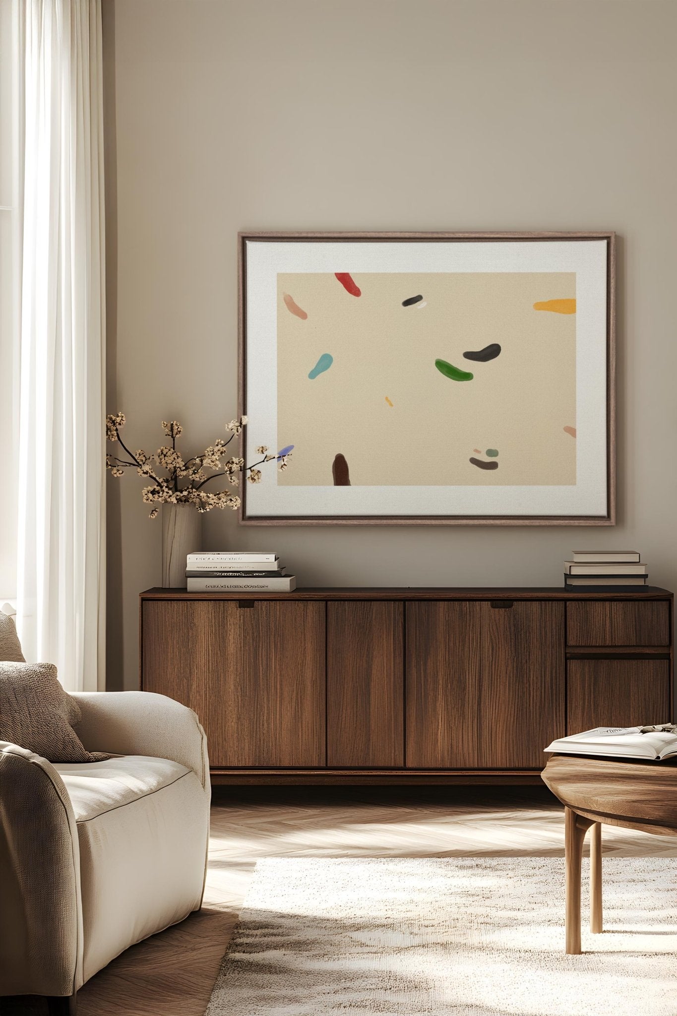 WATERCOLOR DRIFT, Oeuvre sur toile étirée - Les Trouvailles de JustinecanvasOleka Canvas16x12Bois Oak