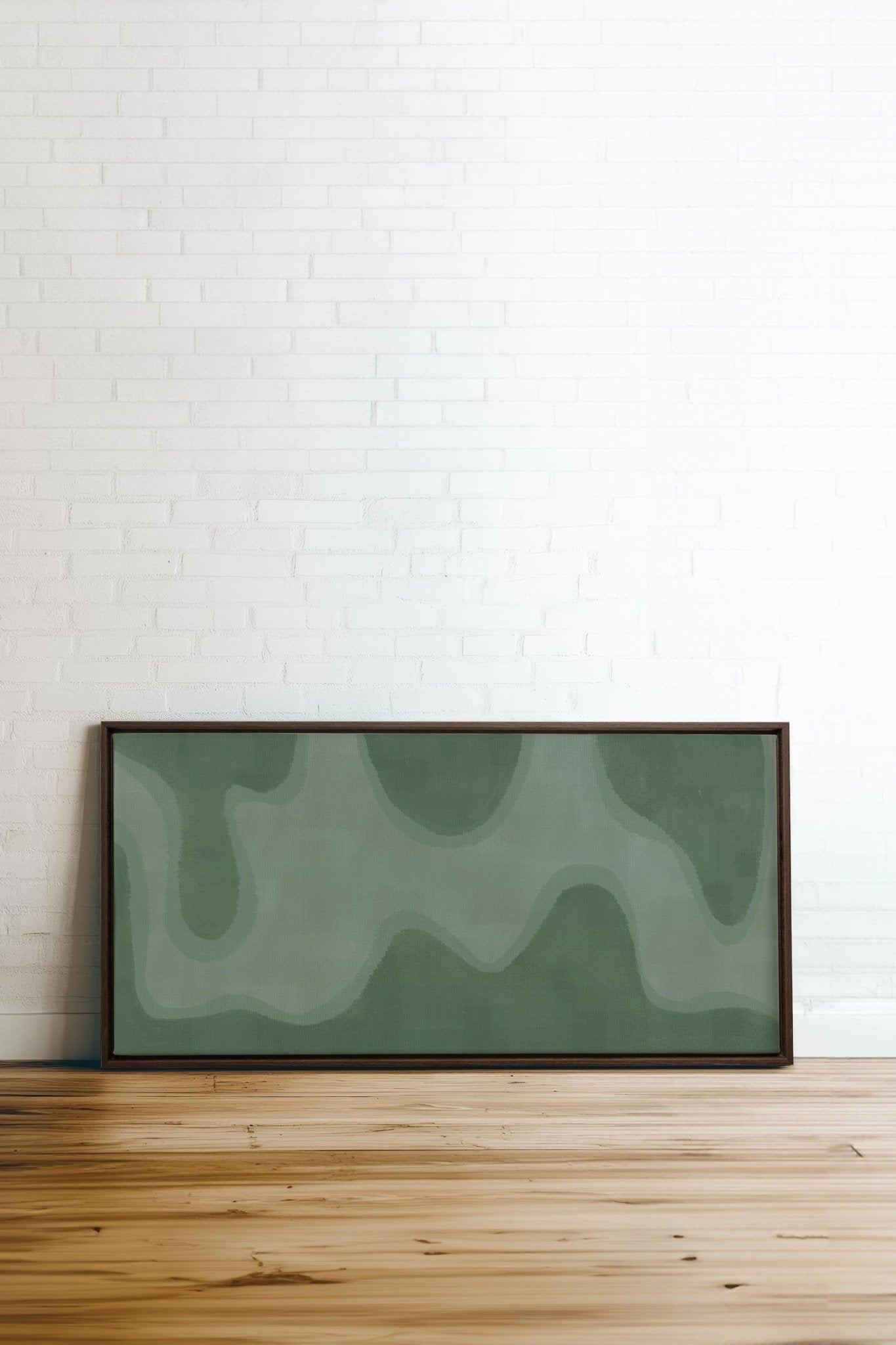 WAVES OF SERENITY, Oeuvre sur toile étirée - Les Trouvailles de JustinecanvasOleka Canvas32x16 (Lit Simple)Espresso