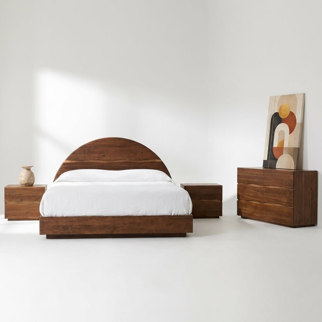Wexford Bedroom Set | Solid Acacia | Walnut Finish
