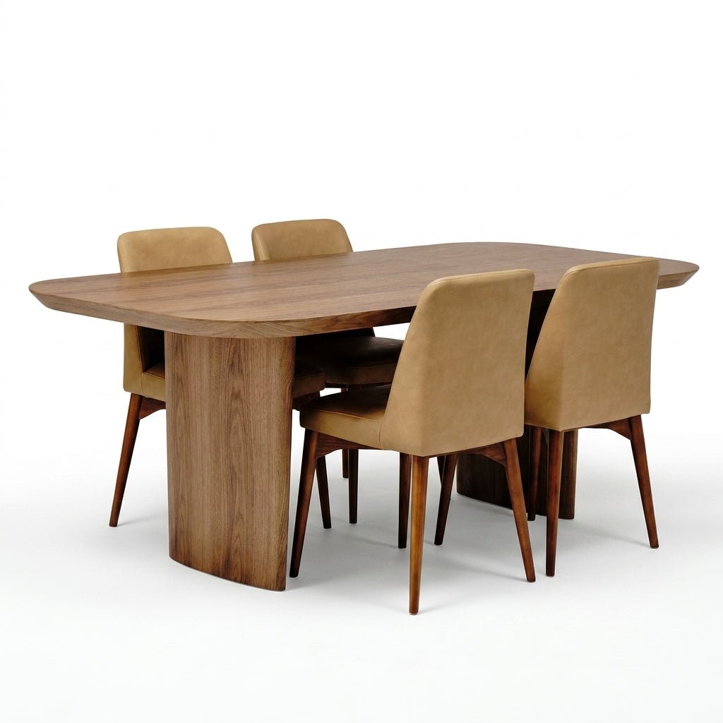 Ensemble de salle à manger Wilder | Fini noyer | Table et 4 ou 6 chaises Sienna
