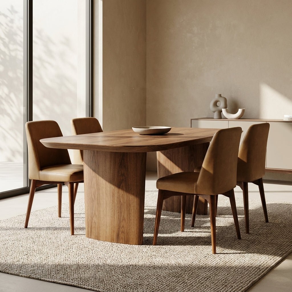 Ensemble de salle à manger Wilder | Fini noyer | Table et 4 ou 6 chaises Sienna
