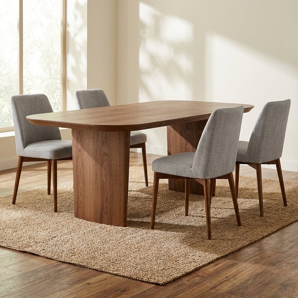 Ensemble de salle à manger Wilder | Fini noyer | Table et 4 ou 6 chaises Sienna