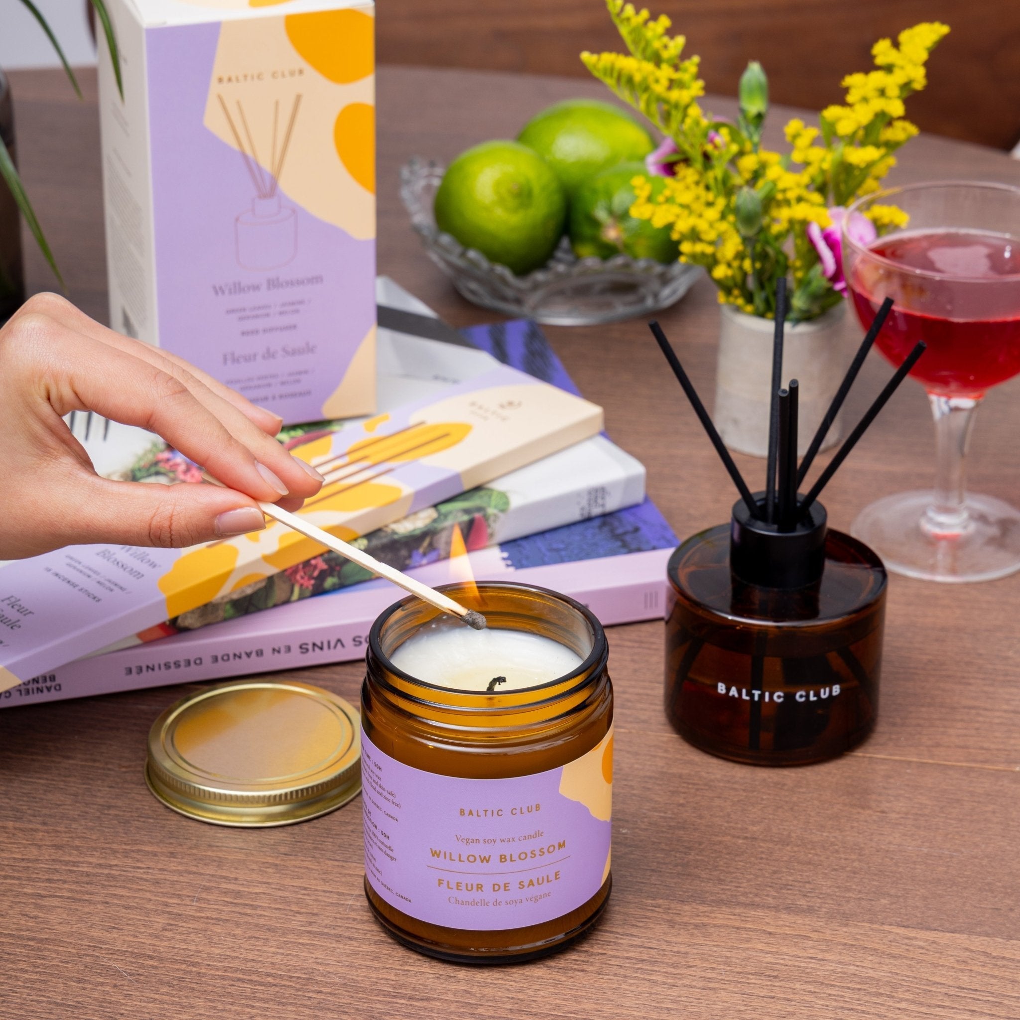 Diffuseur à roseaux | Fleur de Saule | Violette & jasmin | 100 ml