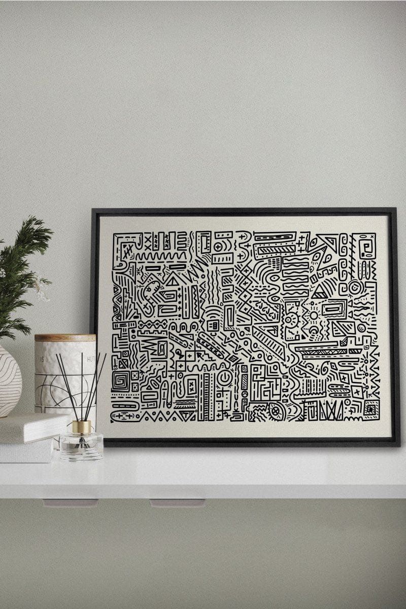 Toile - Aztèque||Canvas - Aztèque, toile imprimée