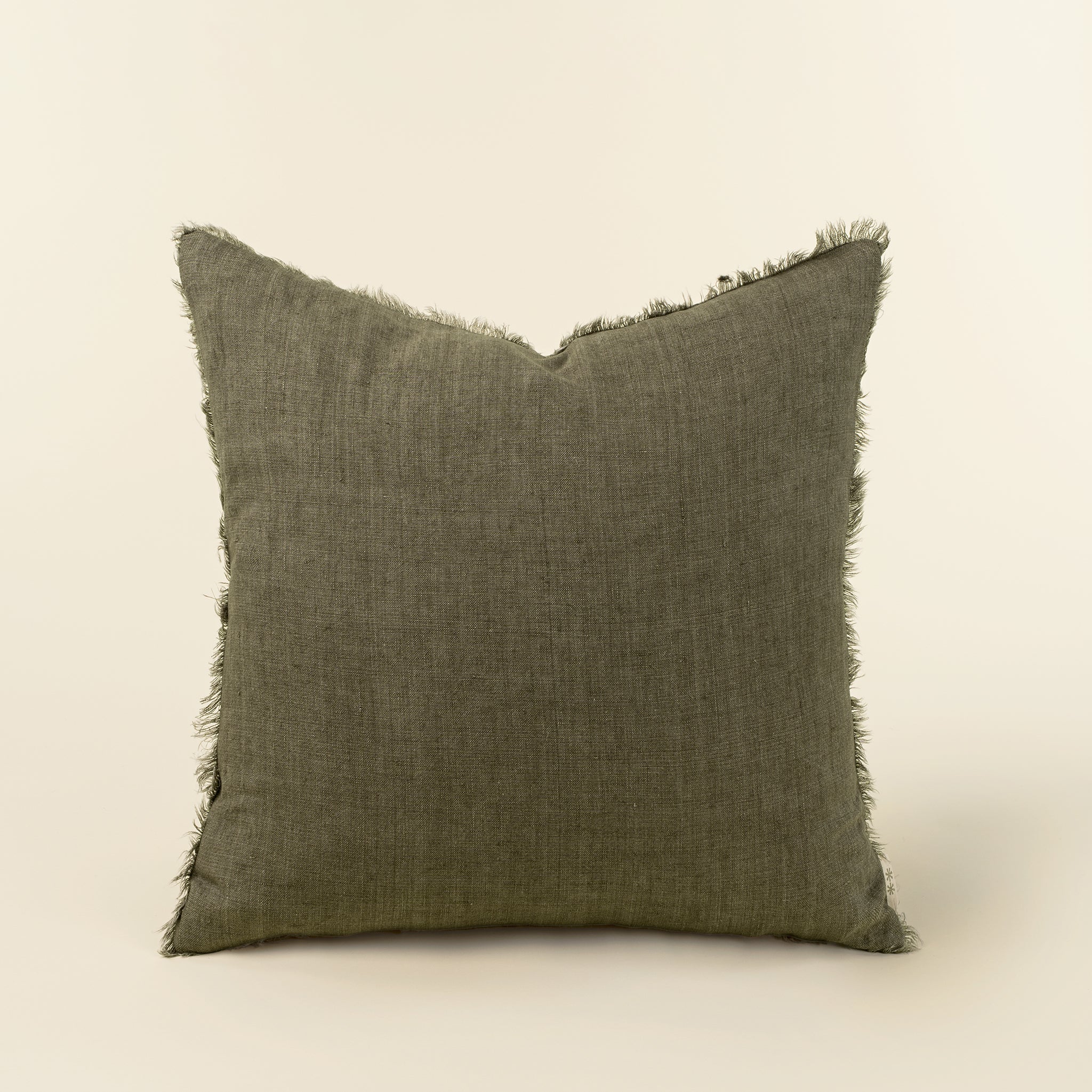 Coussin décoratif en lin Lina mink 20x20