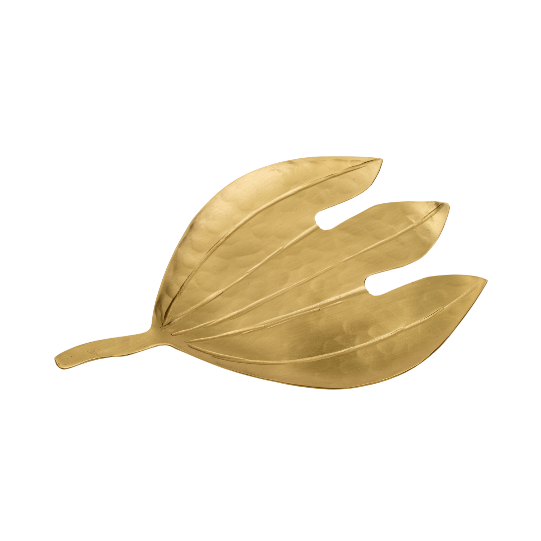 Coupelle Décorative Feuille de Monstera en Laiton | Façonnée à la main