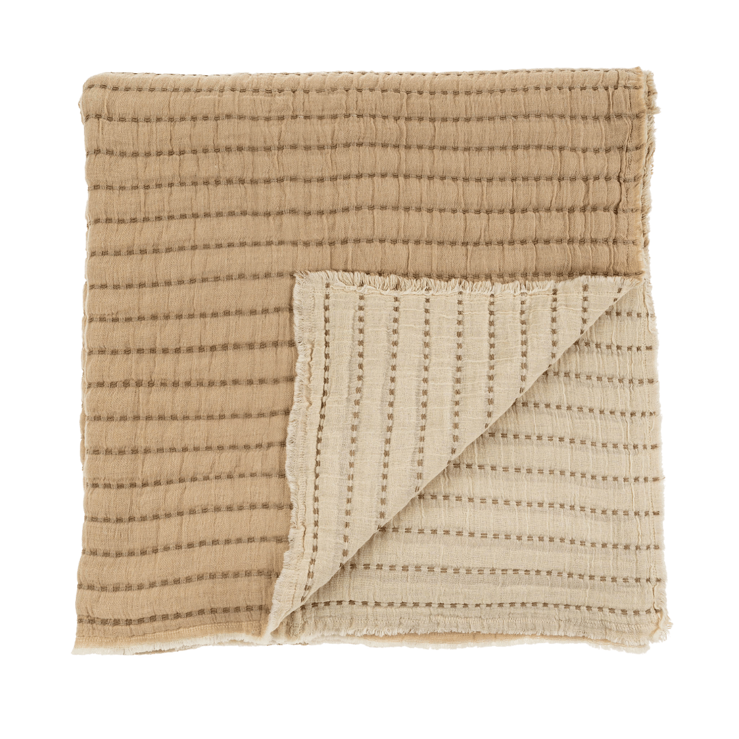 Couverture de lit Verbier en coton double gaze | Fait main