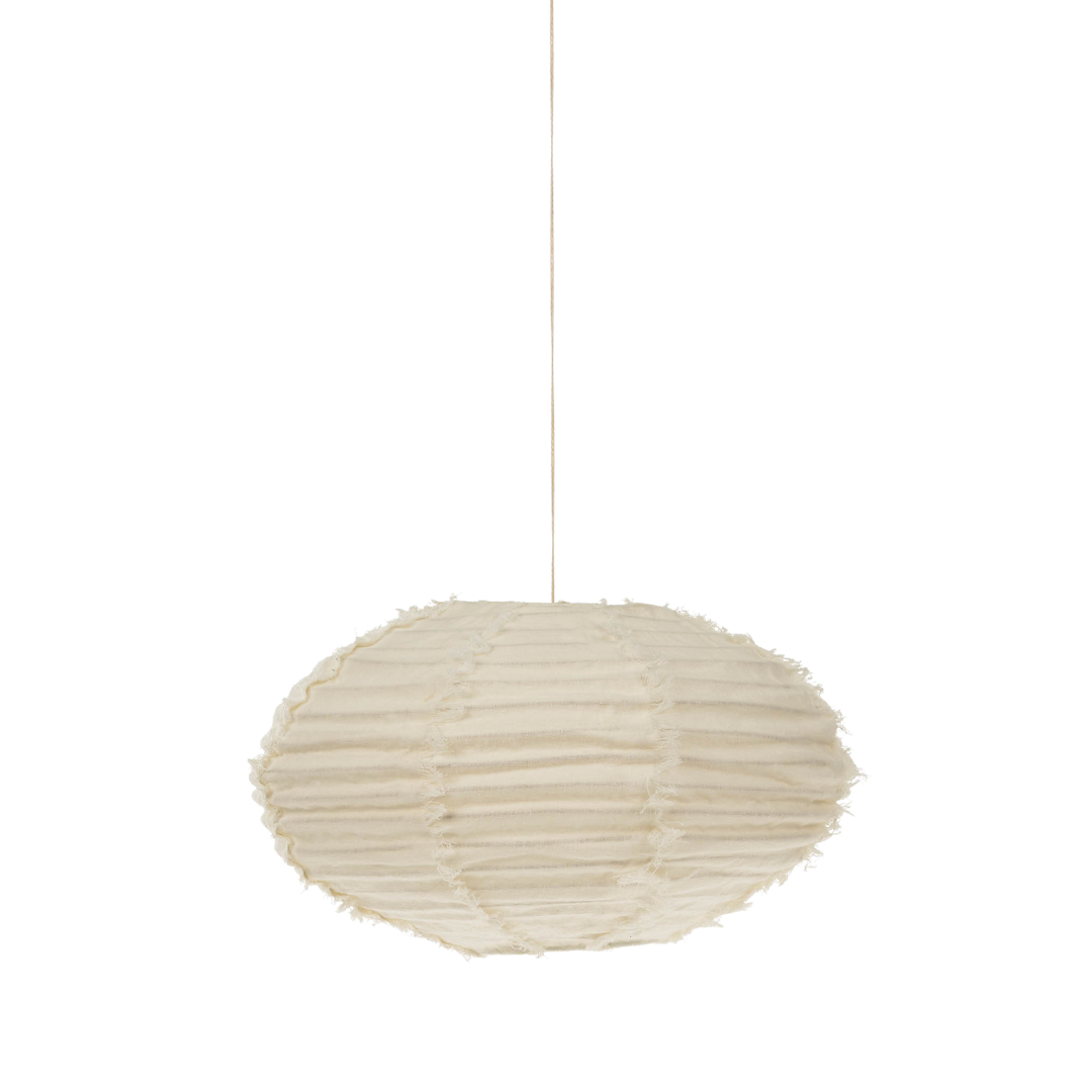 Abat-jour Lina | Petit format | Ivoire | Fait à la main en lin belge & français