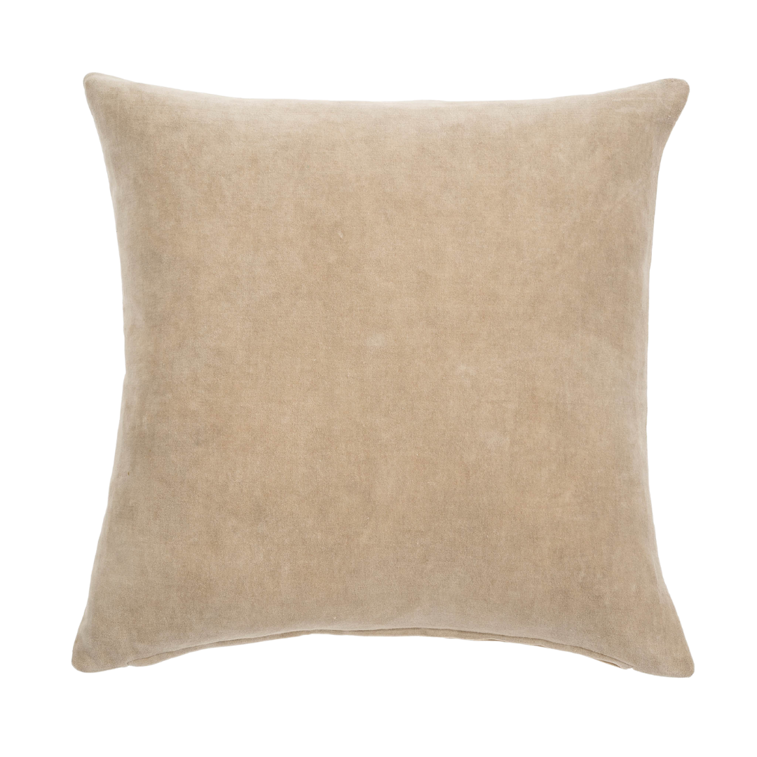 Coussin Vera en Velours Lavé | 45x45 cm | Teinte Céleri