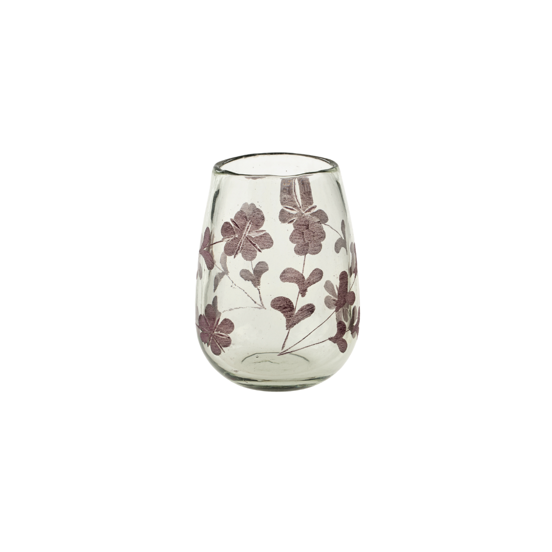 Vase Gravé Rosalie | Petit Format | Lilas