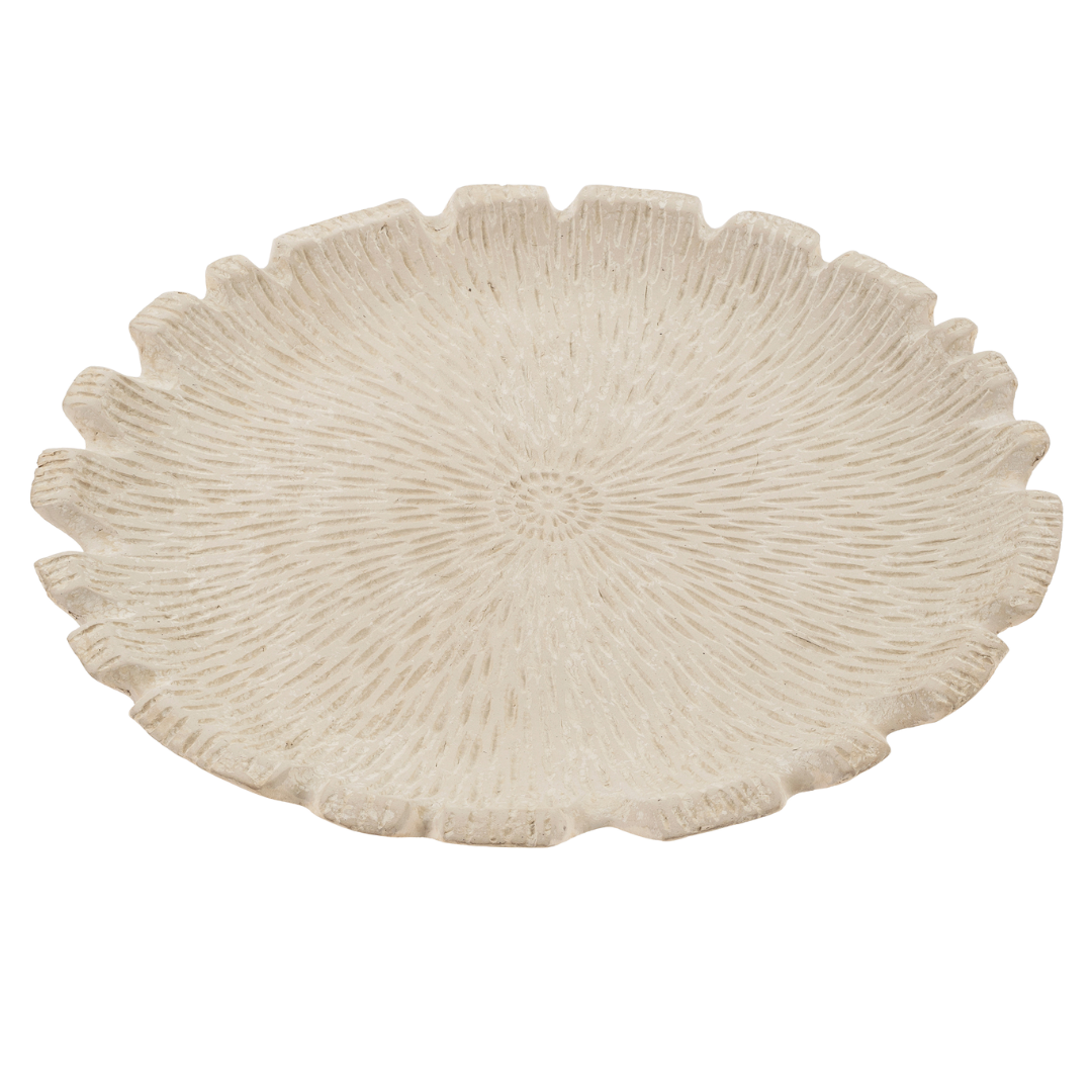 Plateau Coral en Papier Mâché | Façonné à la Main