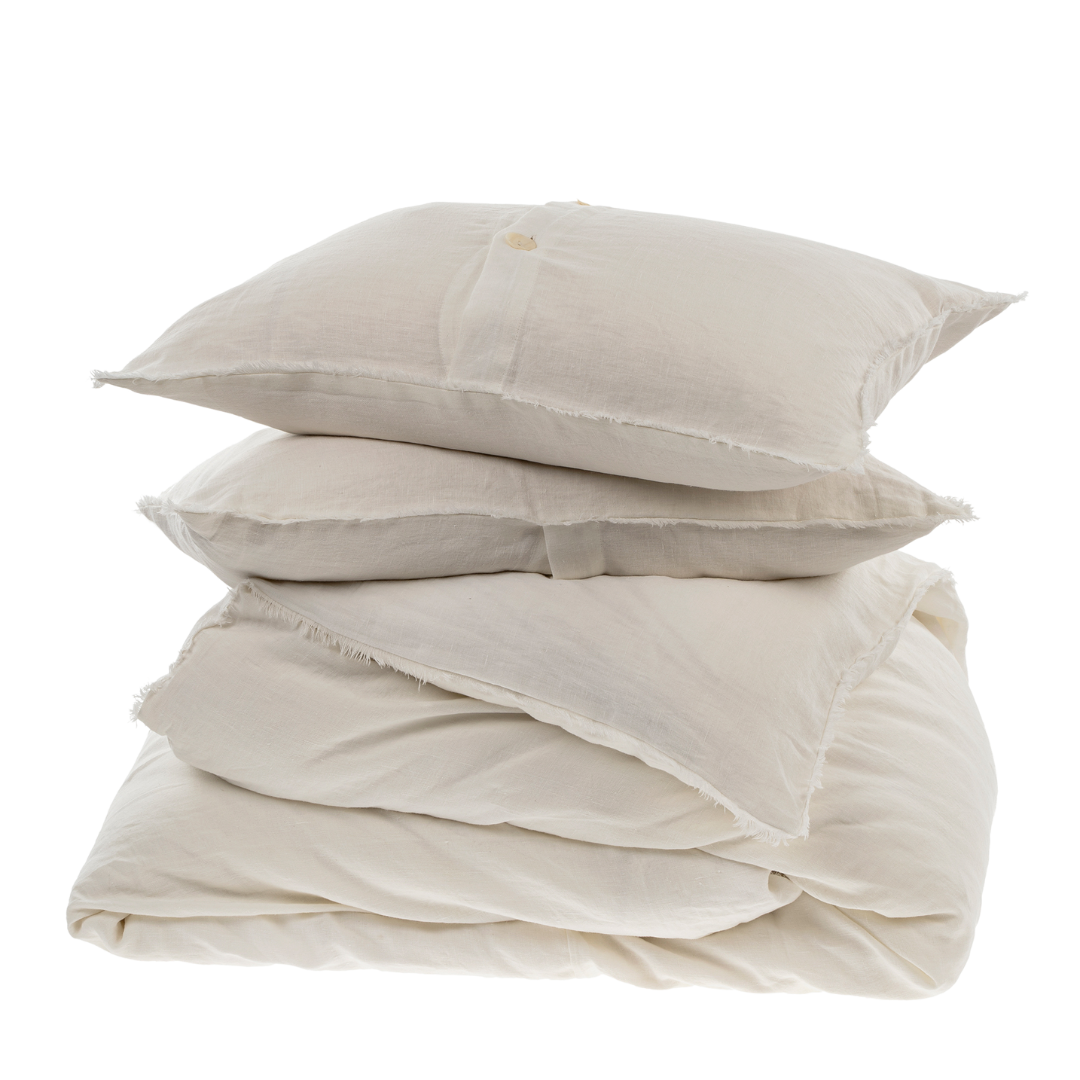 Ensemble Housse de Couette en Lin Lina Linen | Format King | Ivoire