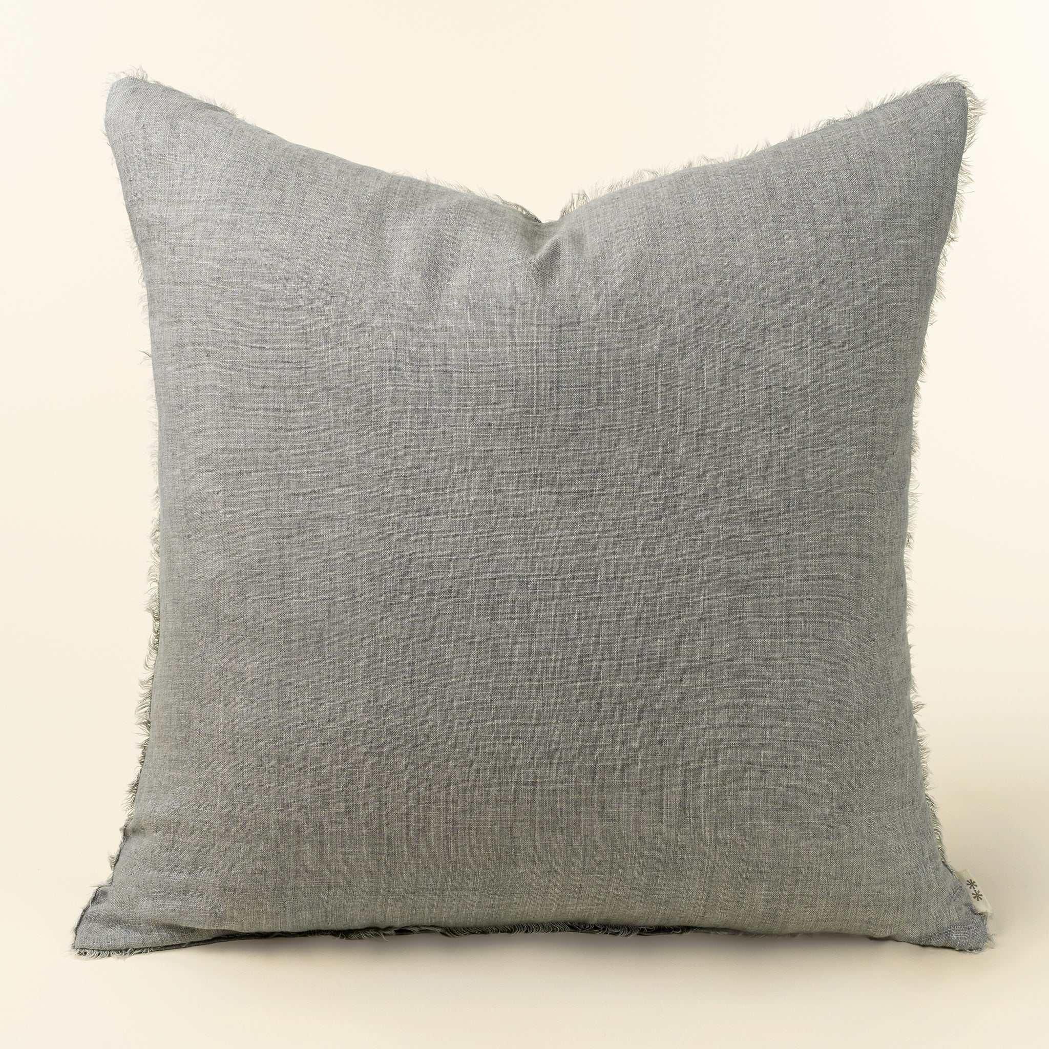 Coussin décoratif en lin Lina gris 24x24