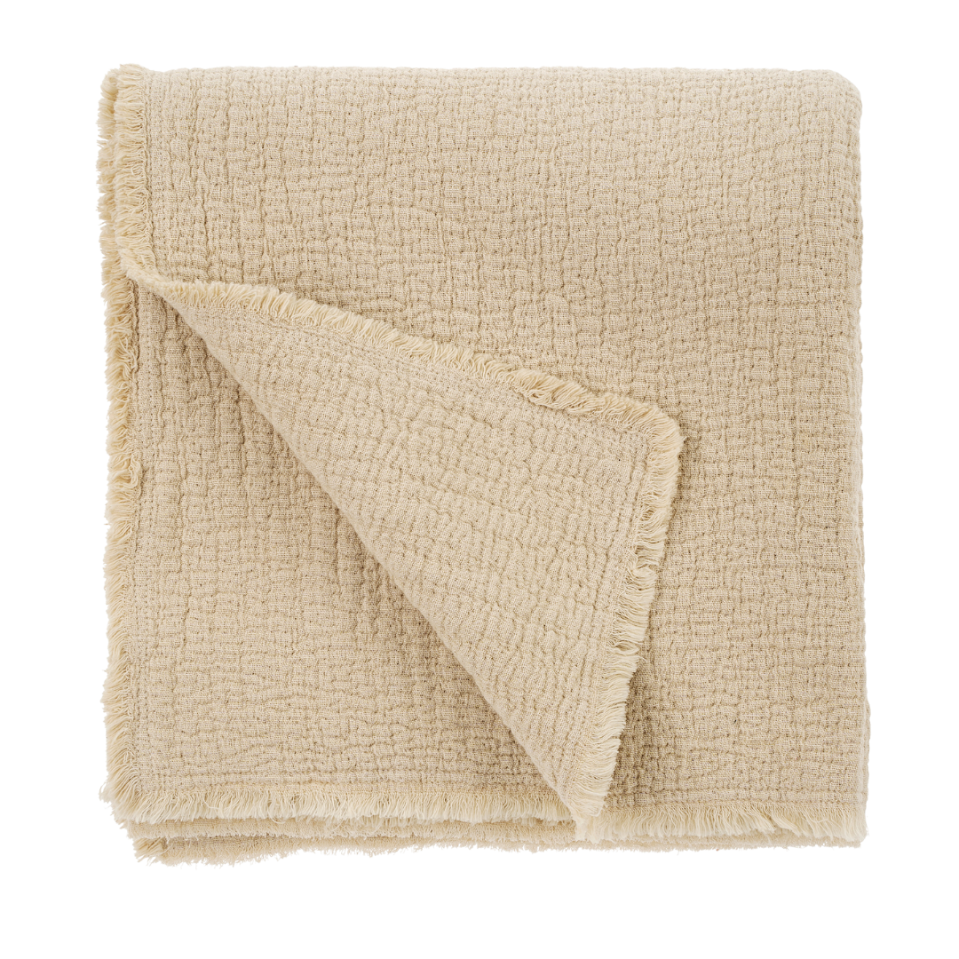 Jeté Malabar | Tissé à la main en Coton lavé à la pierre | Brume