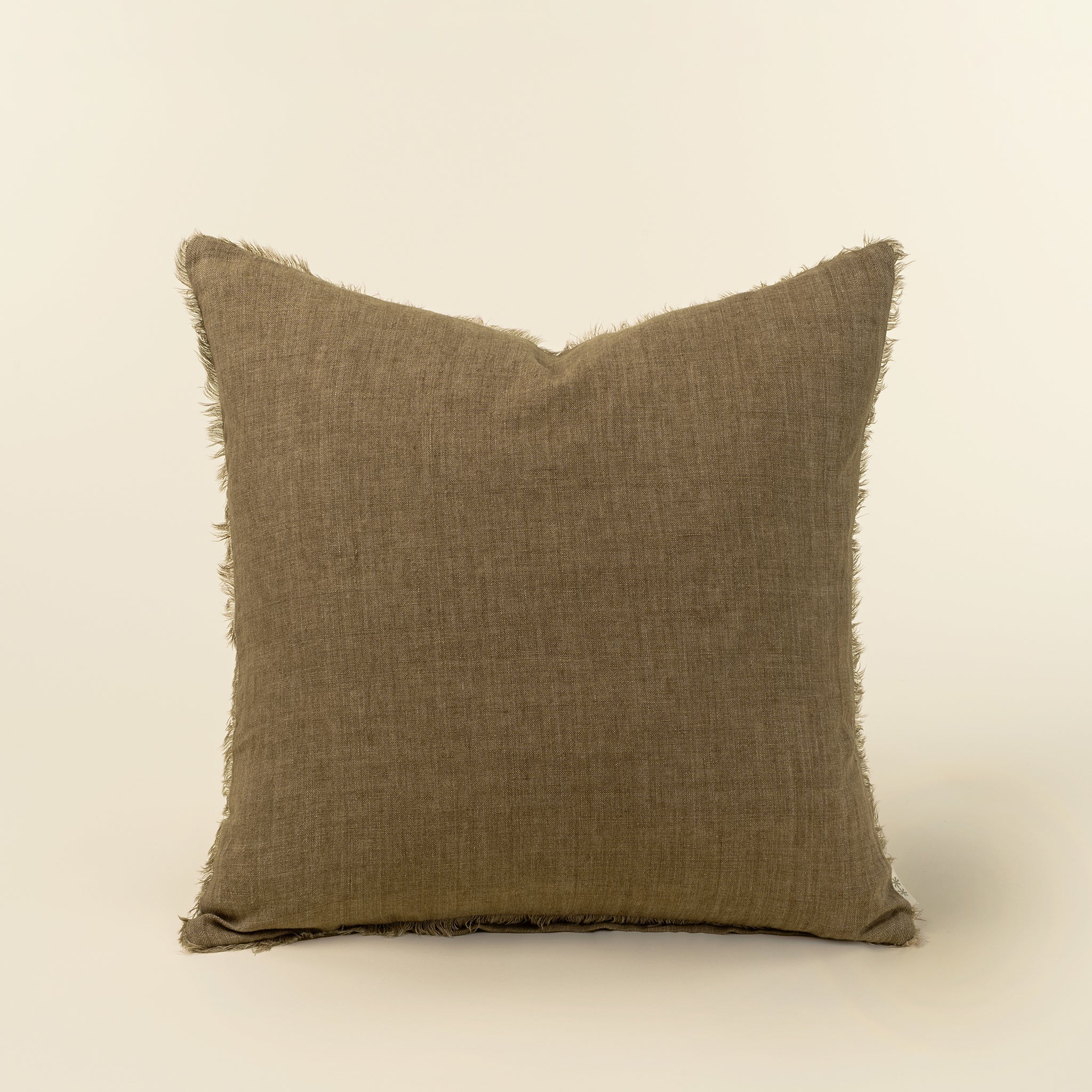 Coussin décoratif en lin Lina hazelnut 20x20