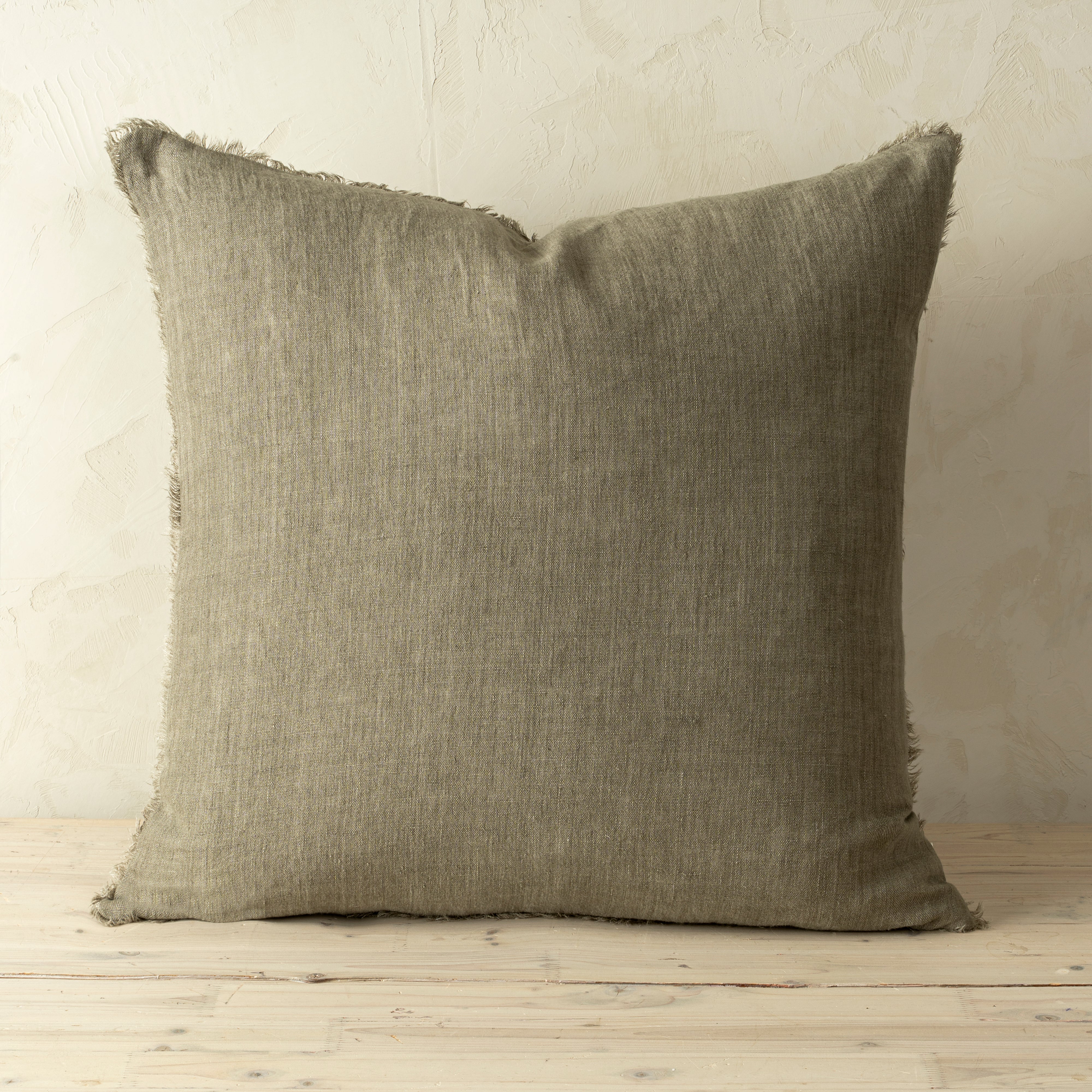 Coussin Lina en Lin Belge | 60 x 60 cm | Vison