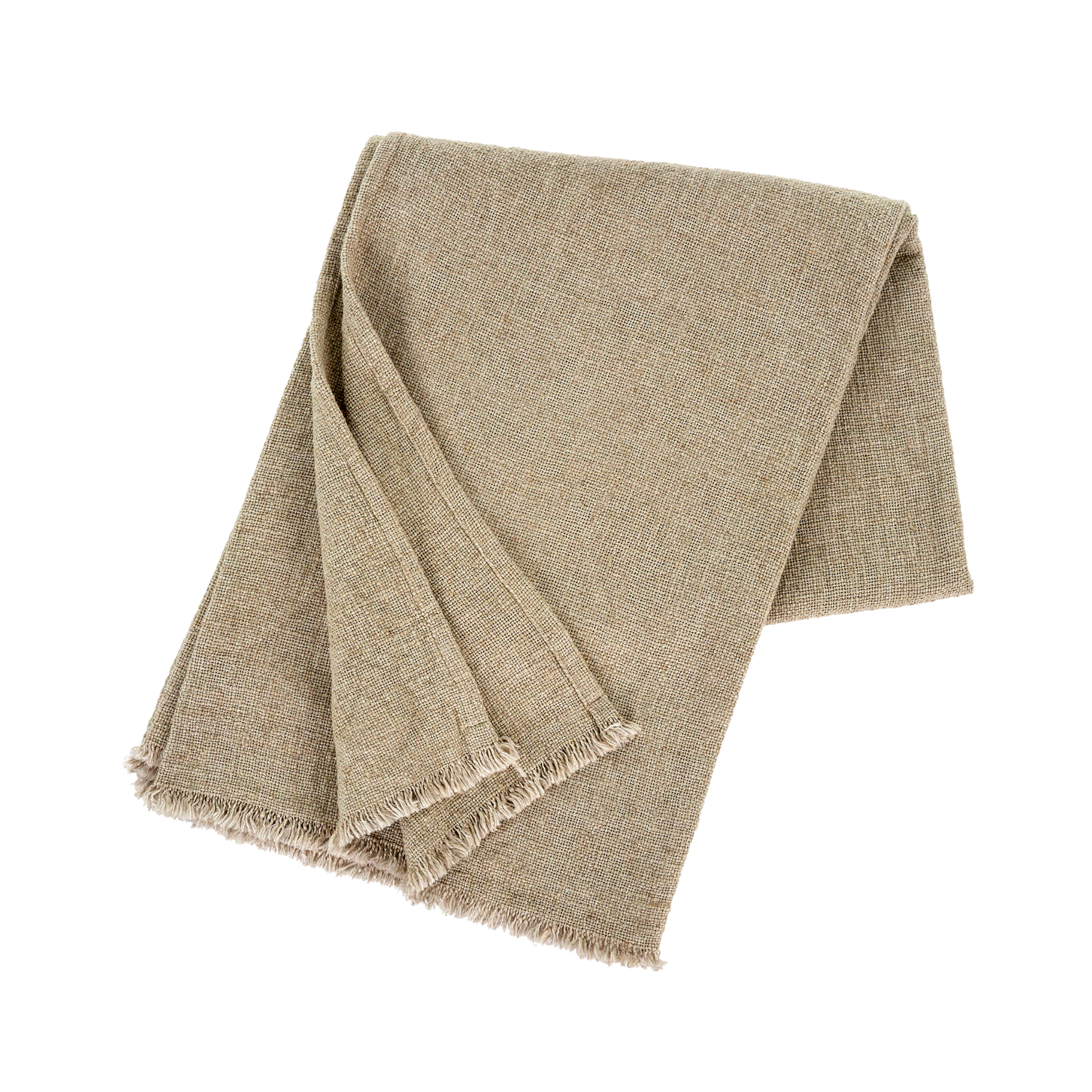 Jeté de Lit Selena en Lin | Vert Lichen