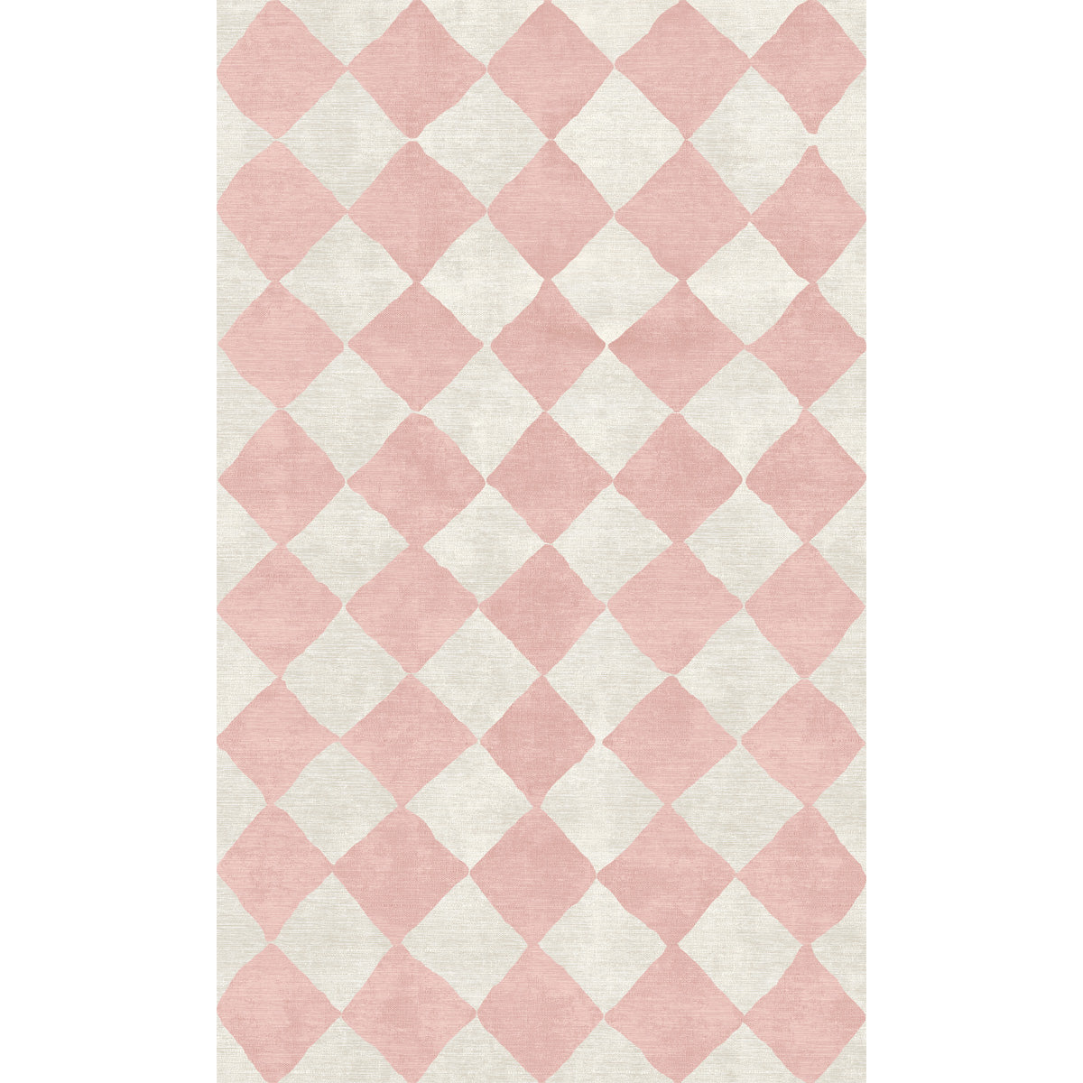 Tapis Trestres à Carreaux Malibu | Rose & Ivoire | Style Marocain Minimaliste