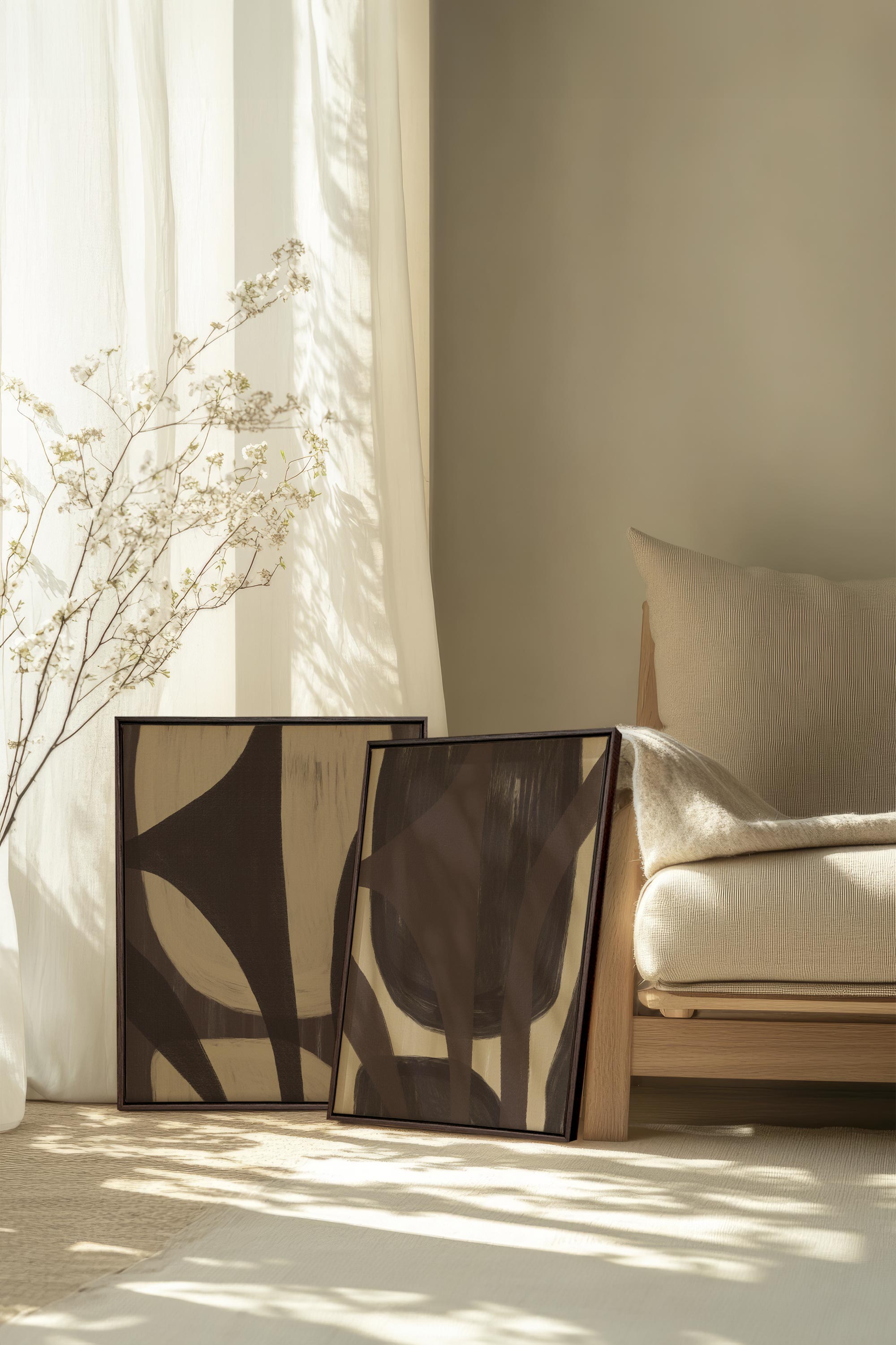 SOFT PATHWAYS DUO (2 Oeuvres sur toile étirée)