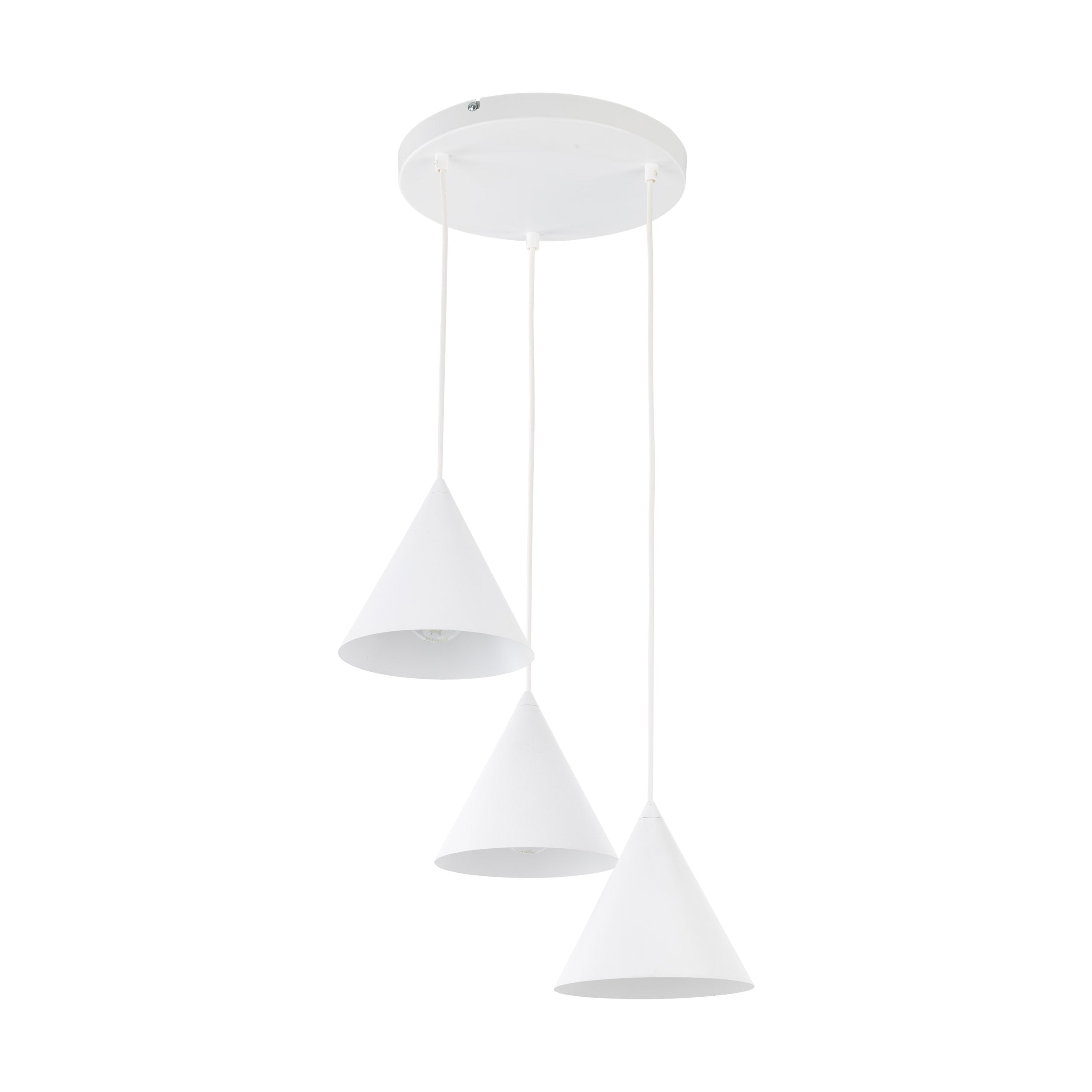 Lampe Suspendue CONO Moderne Minimaliste 3 Lumières | Suspension Conique en Métal Noir