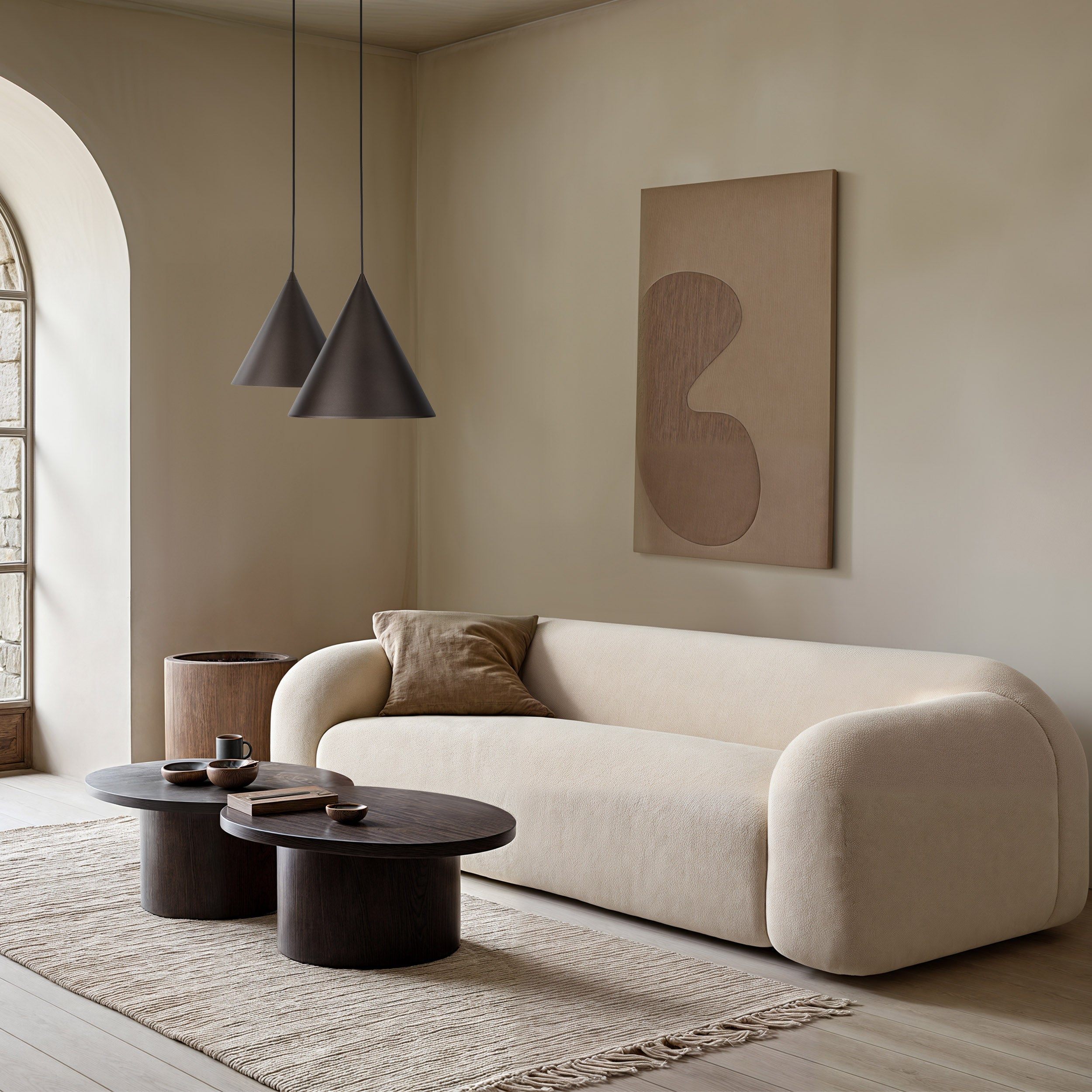 Suspension CONO | Grand format | Design minimaliste moderne | Style loft | LumoCraft