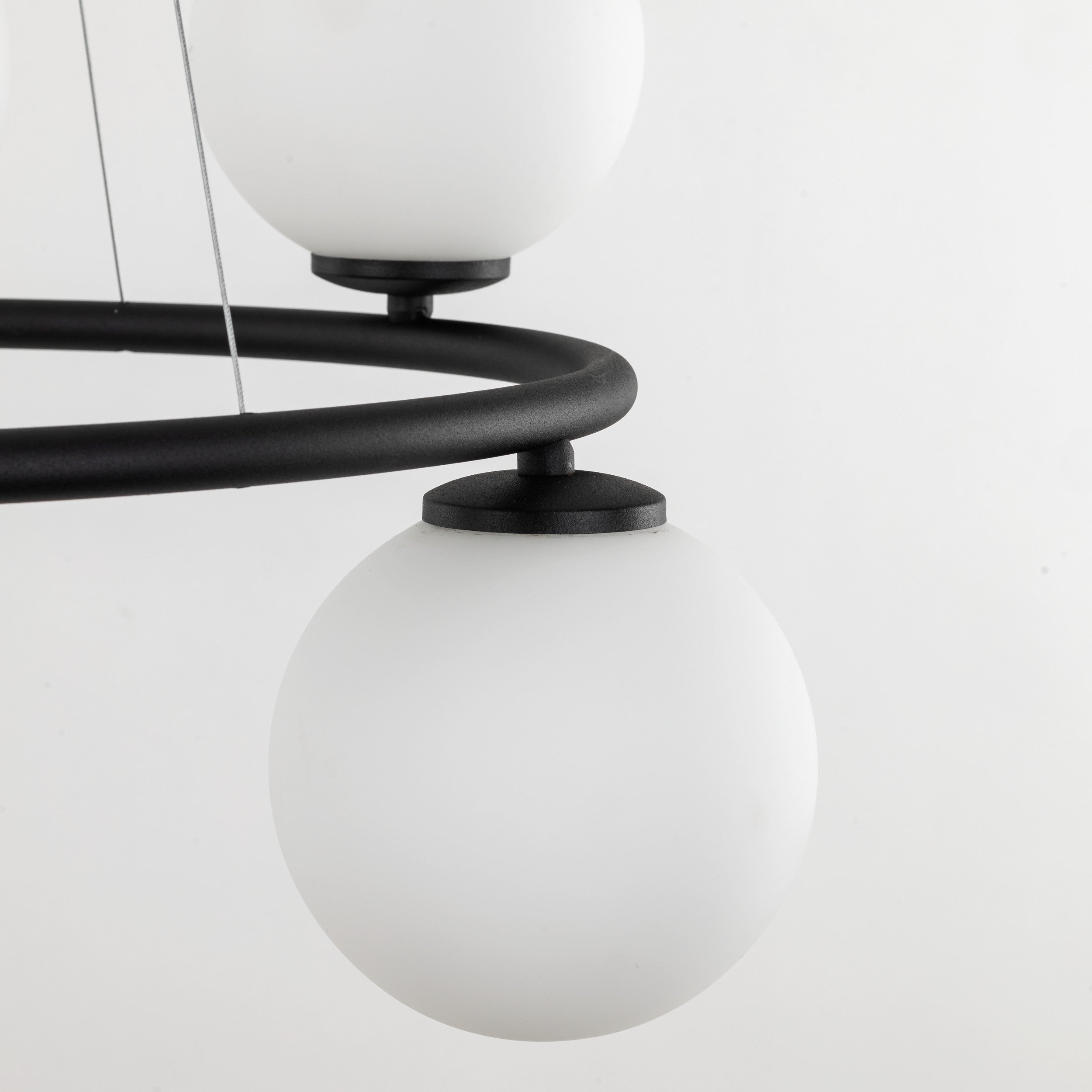 Lampe Suspendue ANABELLE Scandinave 6 Lumières | Suspension Élégante en Verre et Métal