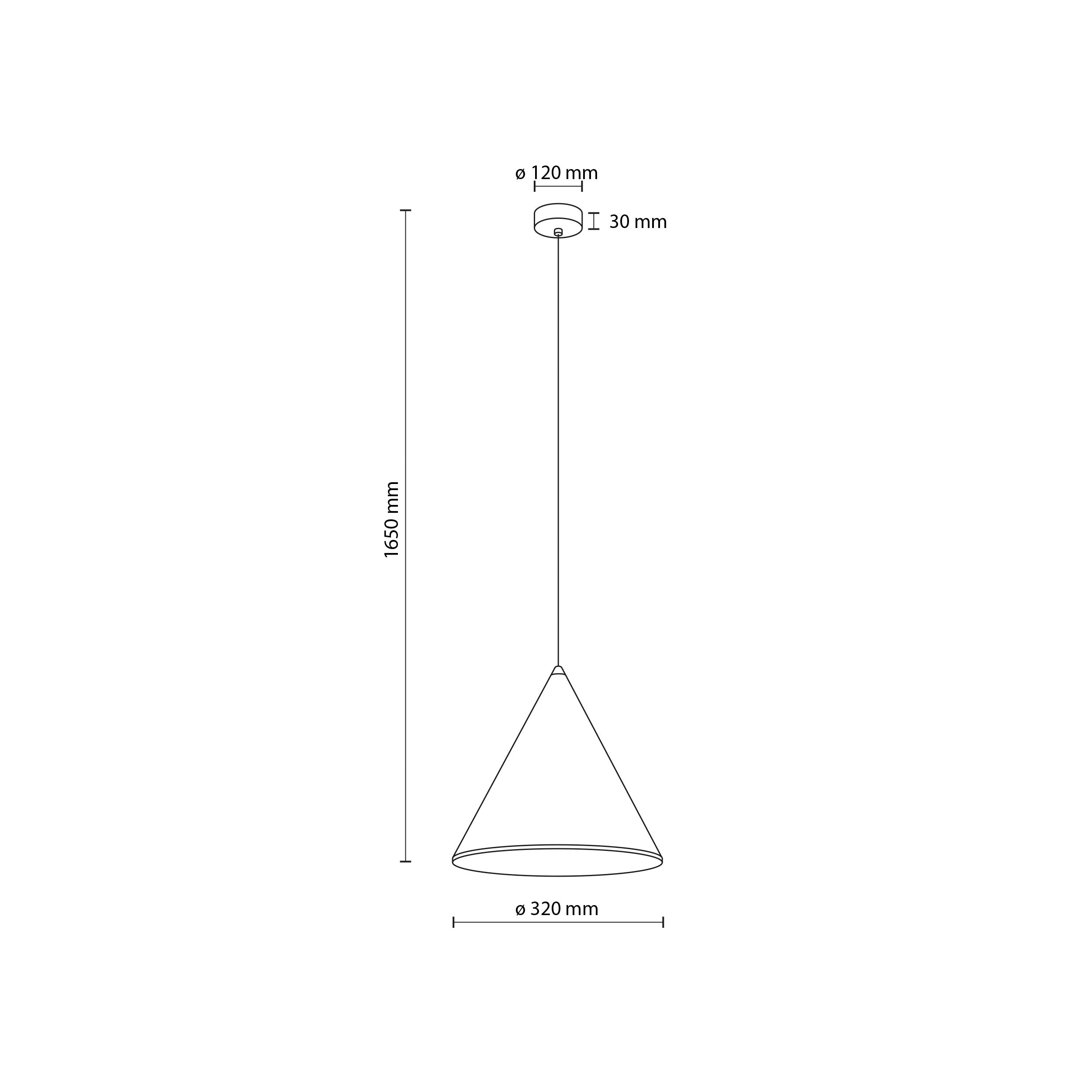 Suspension CONO | Grand format | Design minimaliste moderne | Style loft | LumoCraft