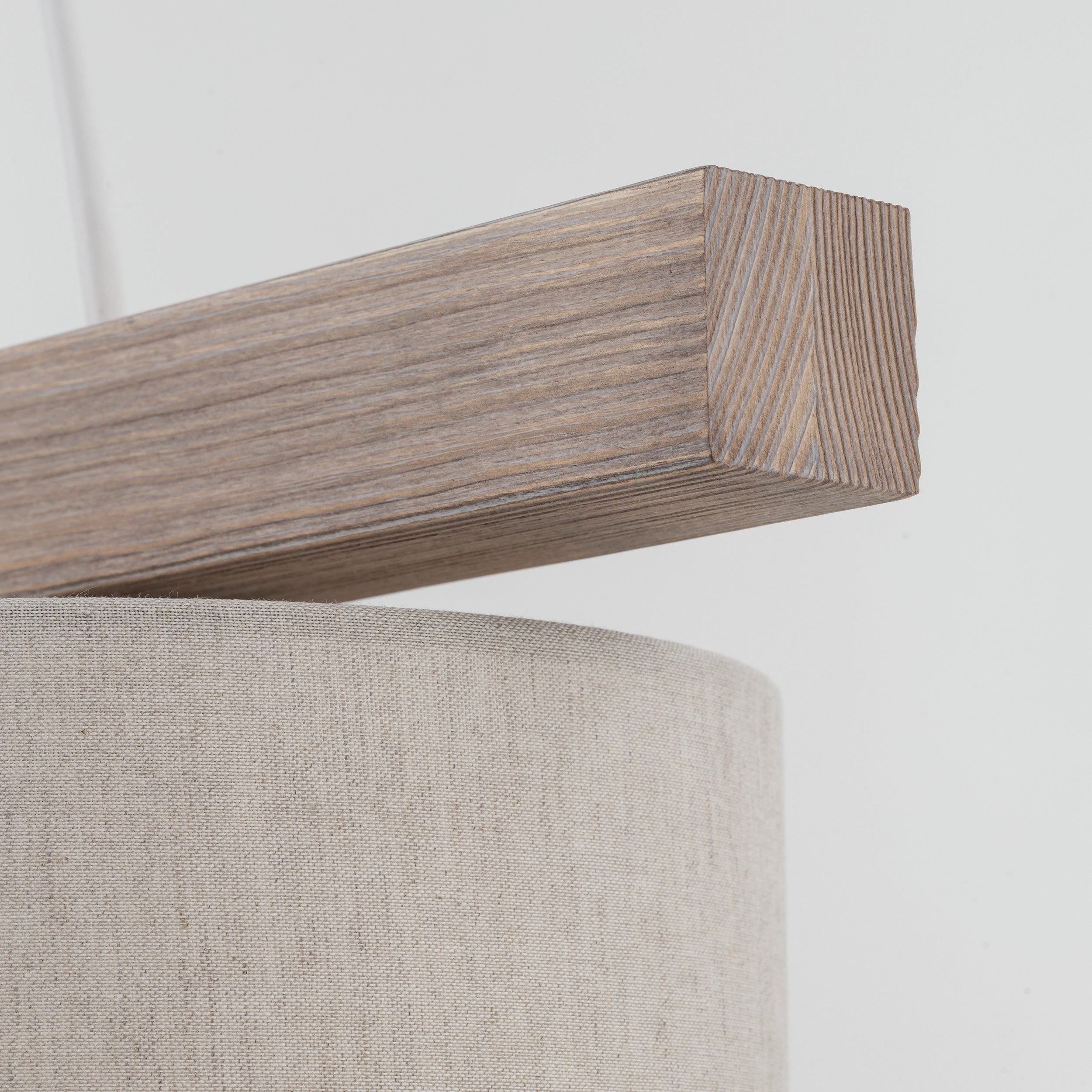 Suspension VARO | Style scandinave minimaliste | Bois massif et lin naturel | LumoCraft