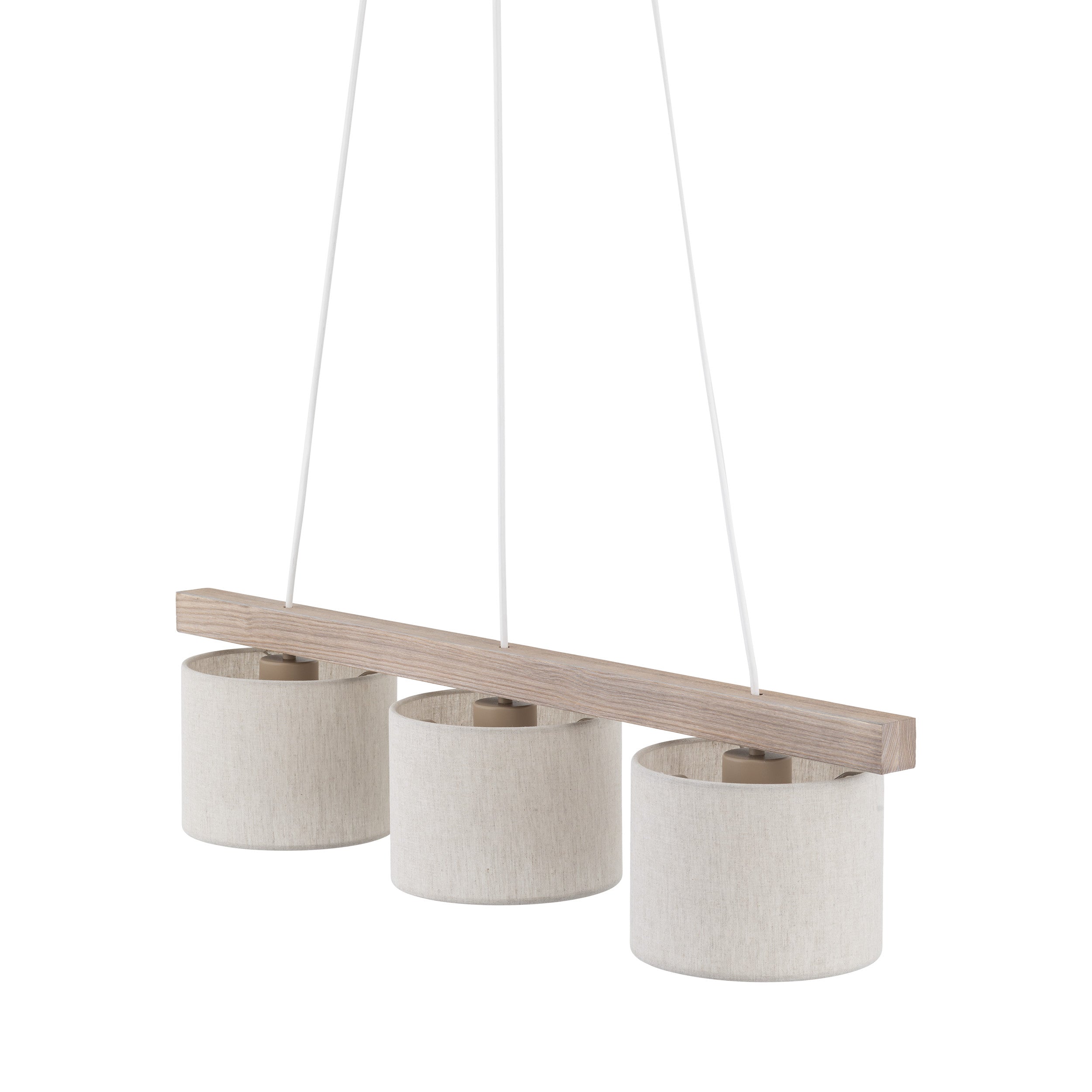 Suspension VARO | Style scandinave minimaliste | Bois massif et lin naturel | LumoCraft