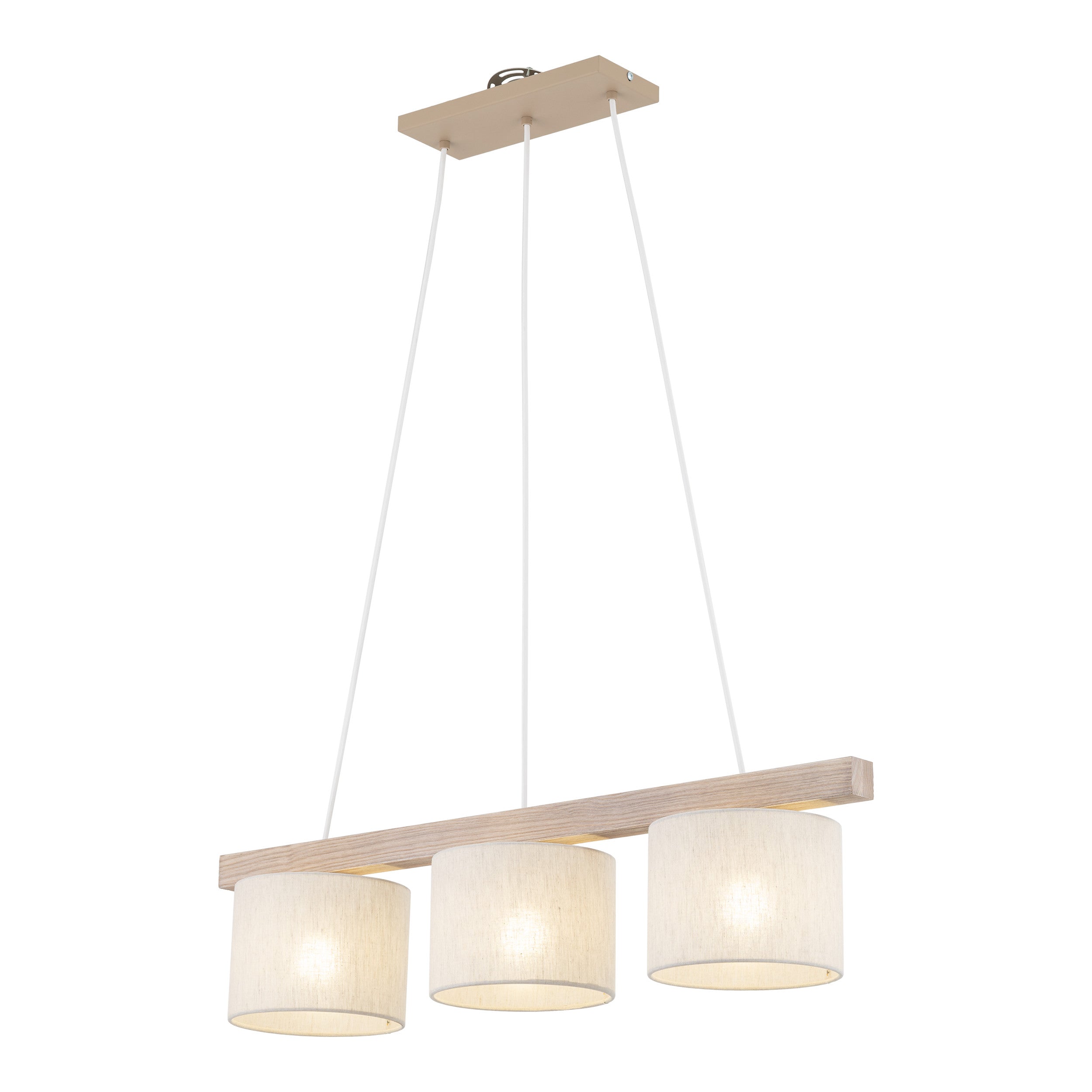Suspension VARO | Style scandinave minimaliste | Bois massif et lin naturel | LumoCraft