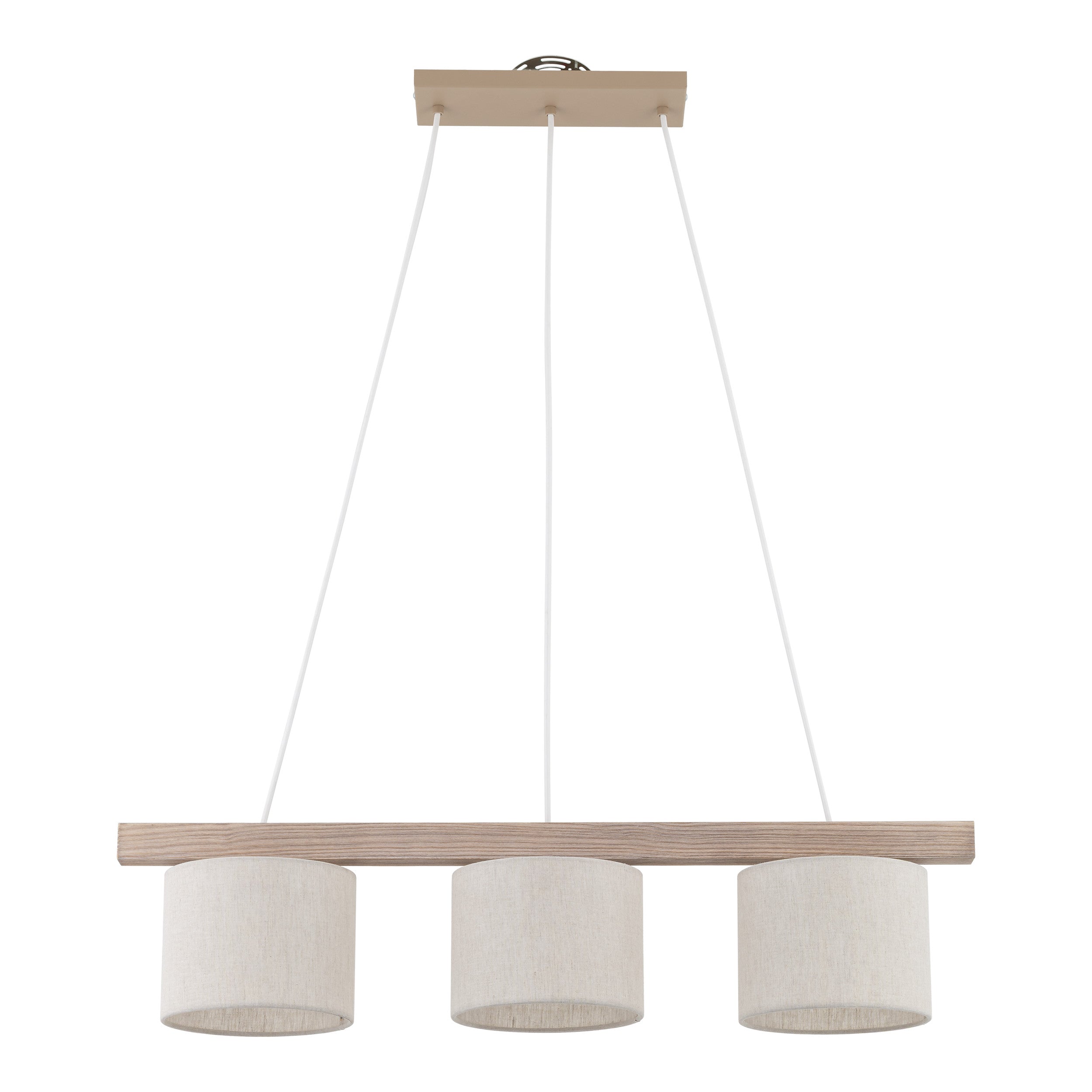 Suspension VARO | Style scandinave minimaliste | Bois massif et lin naturel | LumoCraft