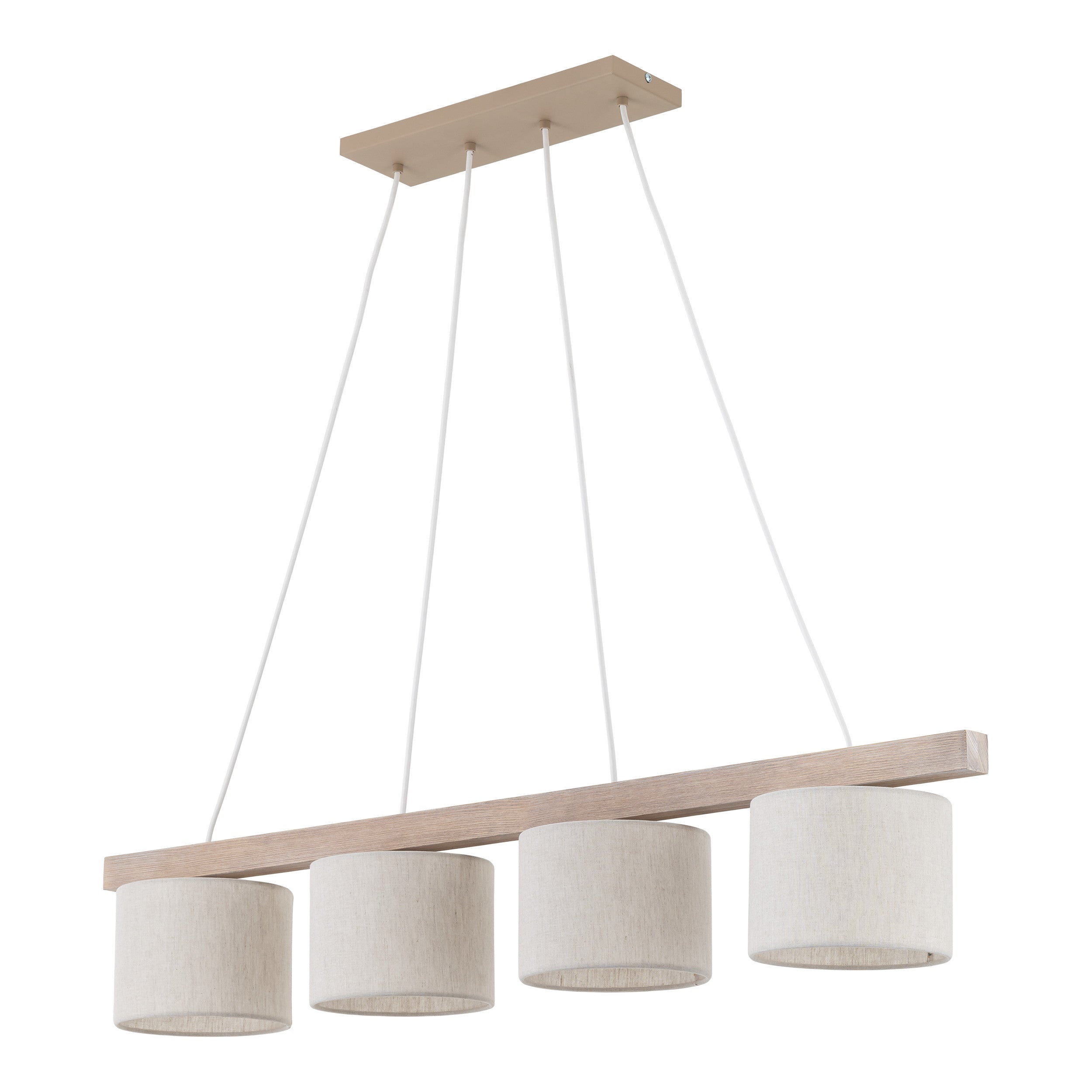 Suspension VARO | Style scandinave minimaliste | Bois massif et lin naturel | LumoCraft