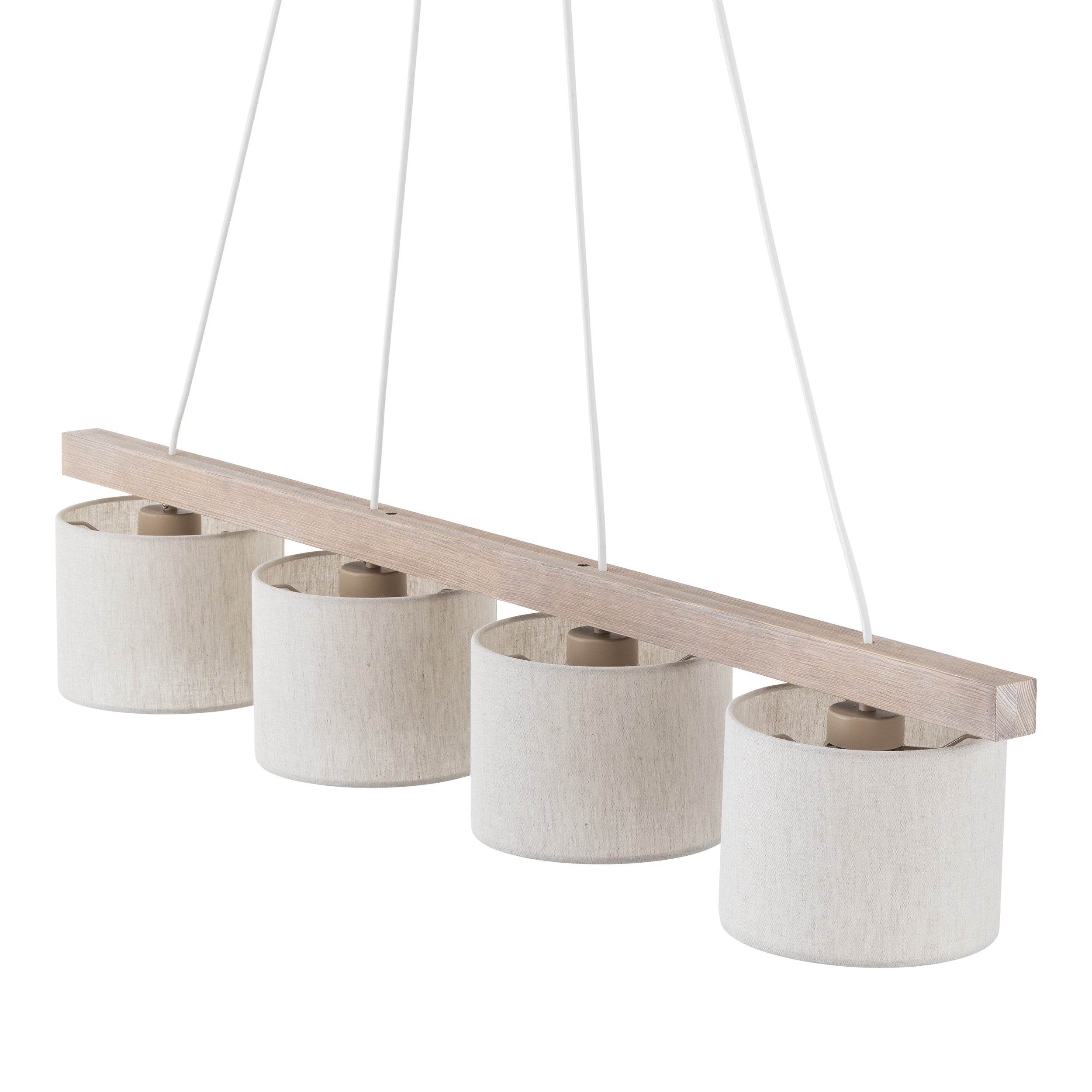 Suspension VARO | Style scandinave minimaliste | Bois massif et lin naturel | LumoCraft