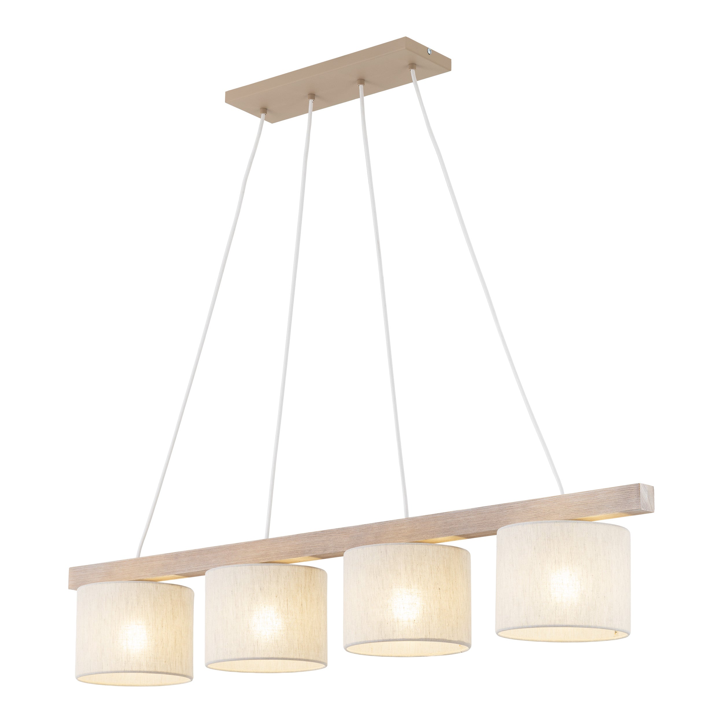 Suspension VARO | Style scandinave minimaliste | Bois massif et lin naturel | LumoCraft
