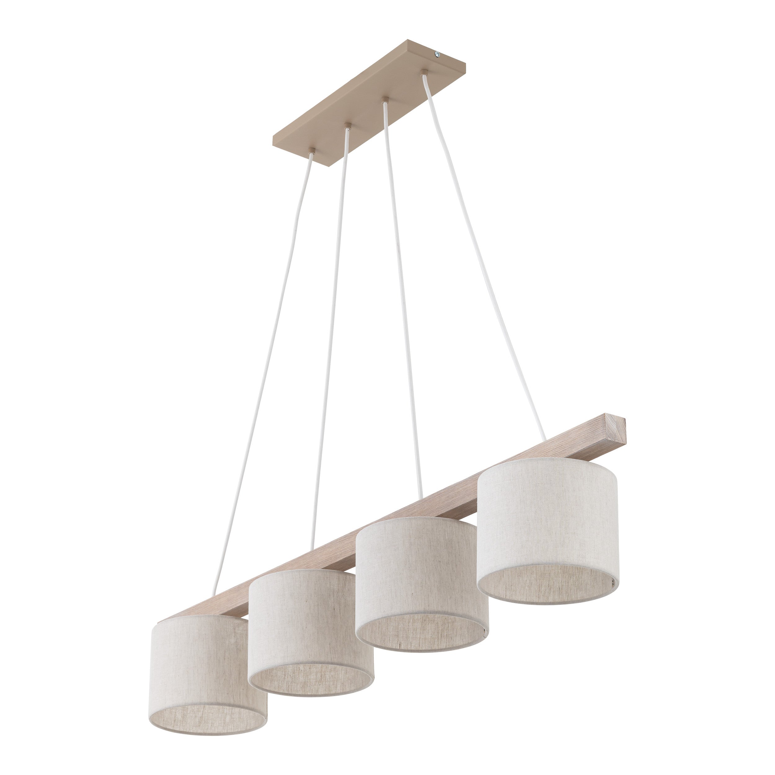 Suspension VARO | Style scandinave minimaliste | Bois massif et lin naturel | LumoCraft