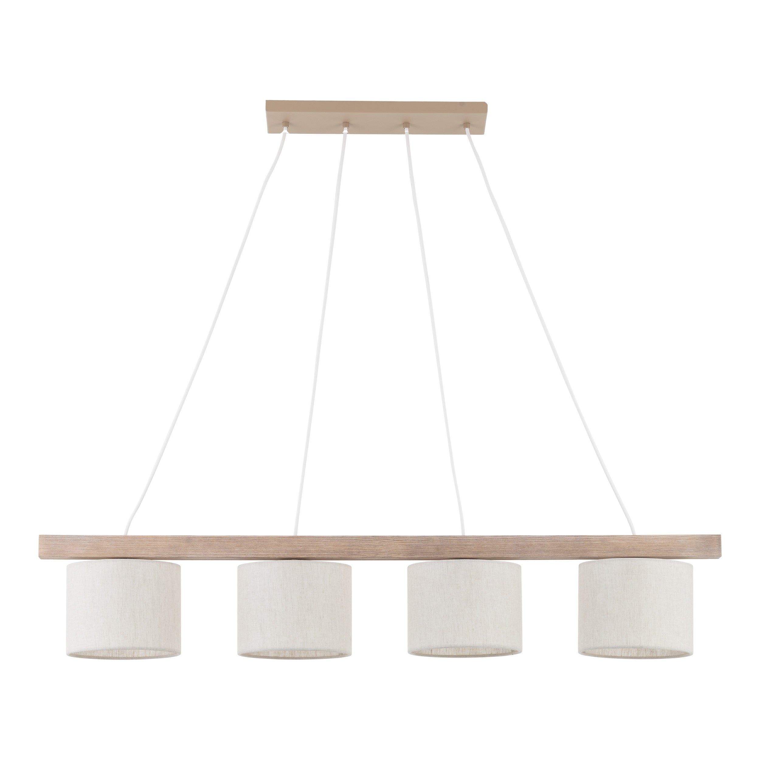 Suspension VARO | Style scandinave minimaliste | Bois massif et lin naturel | LumoCraft