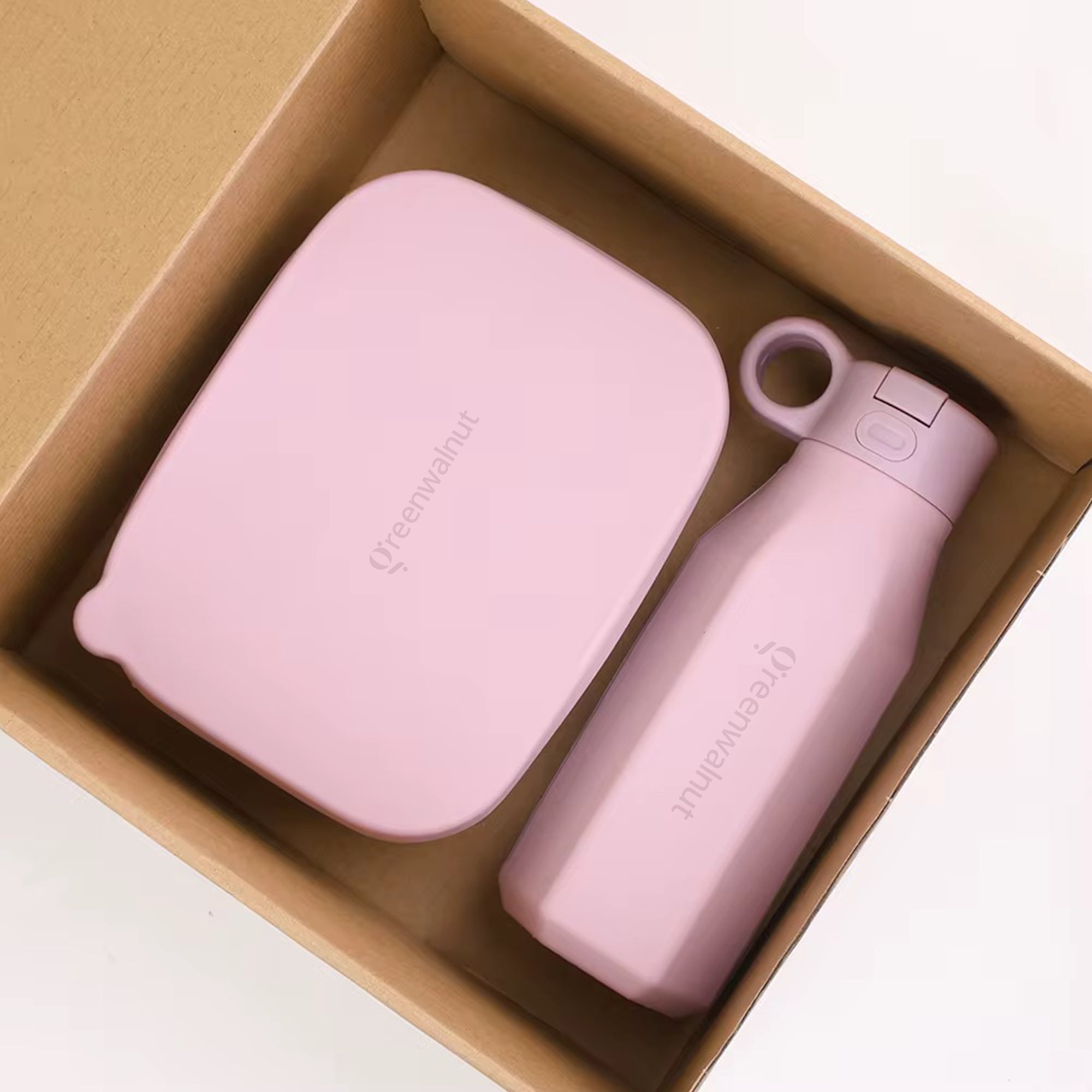 Boîte à lunch en silicone et bouteille en silicone | Ensemble alimentaire sécuritaire pour enfant