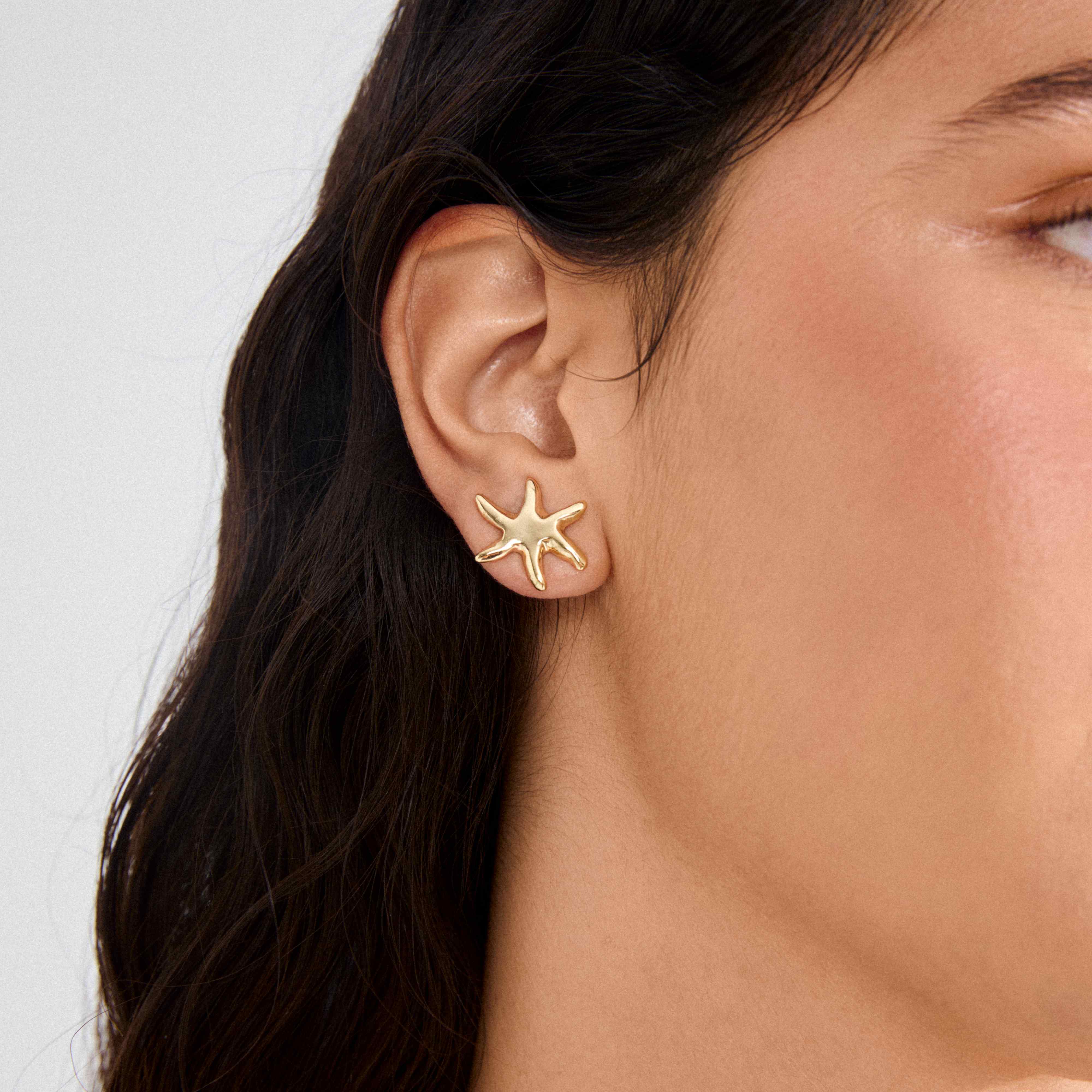 PRISM recycled chunky starfish earrings