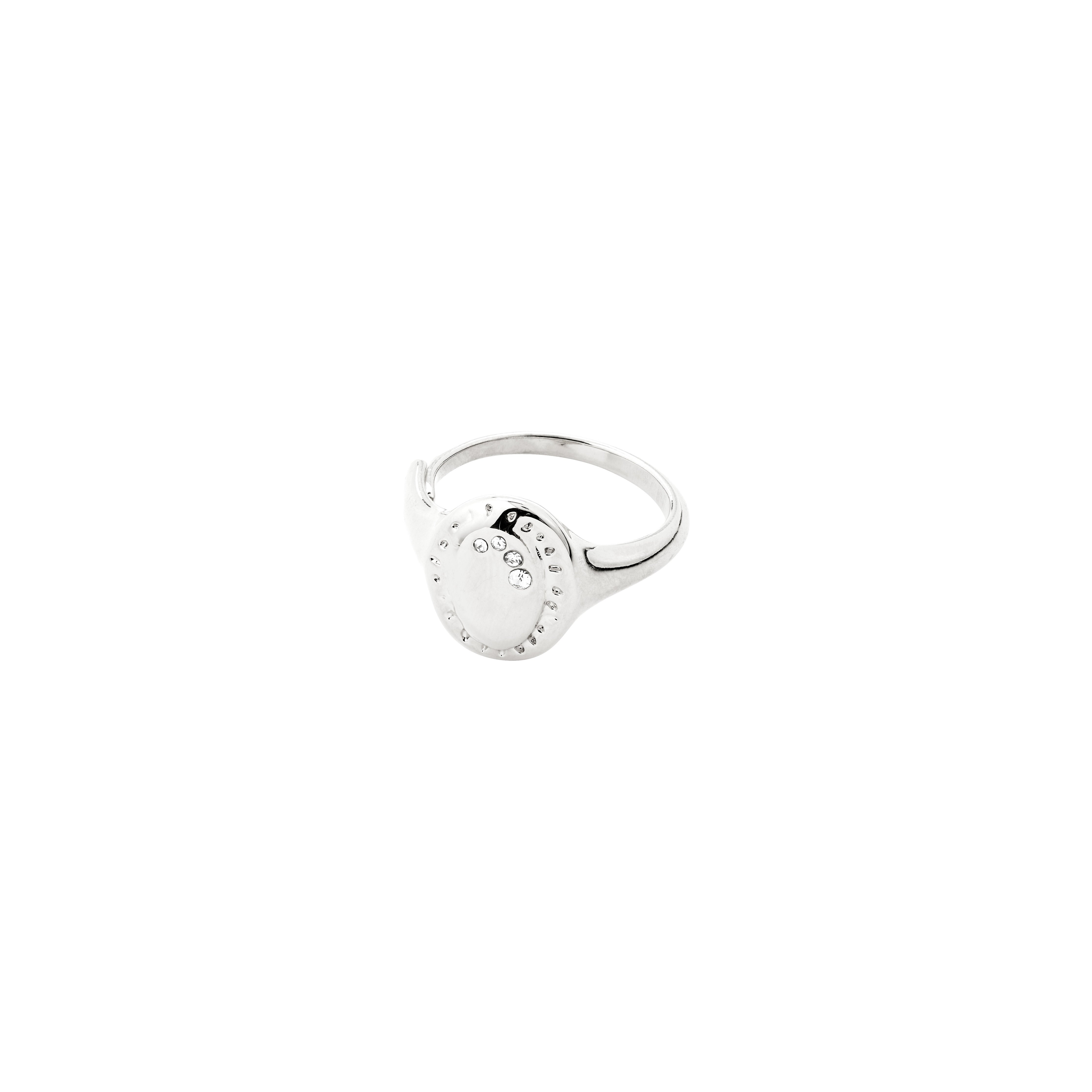HERE signet ring with Preciosa crystals | Handmade | Recycled materials
