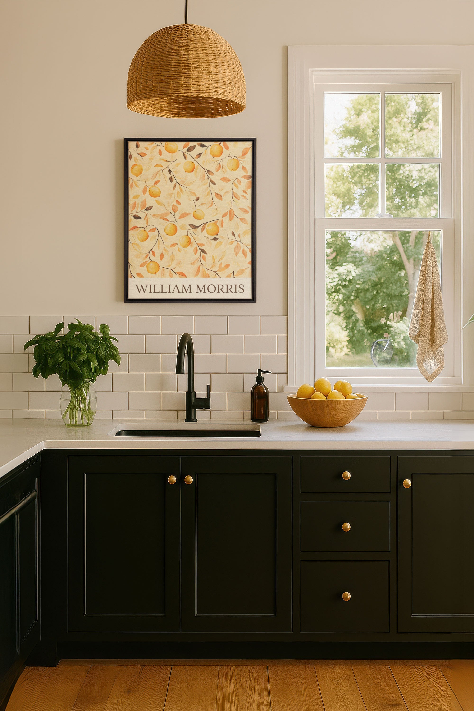 WILLIAM MORRIS II, Oeuvre sur toile étirée