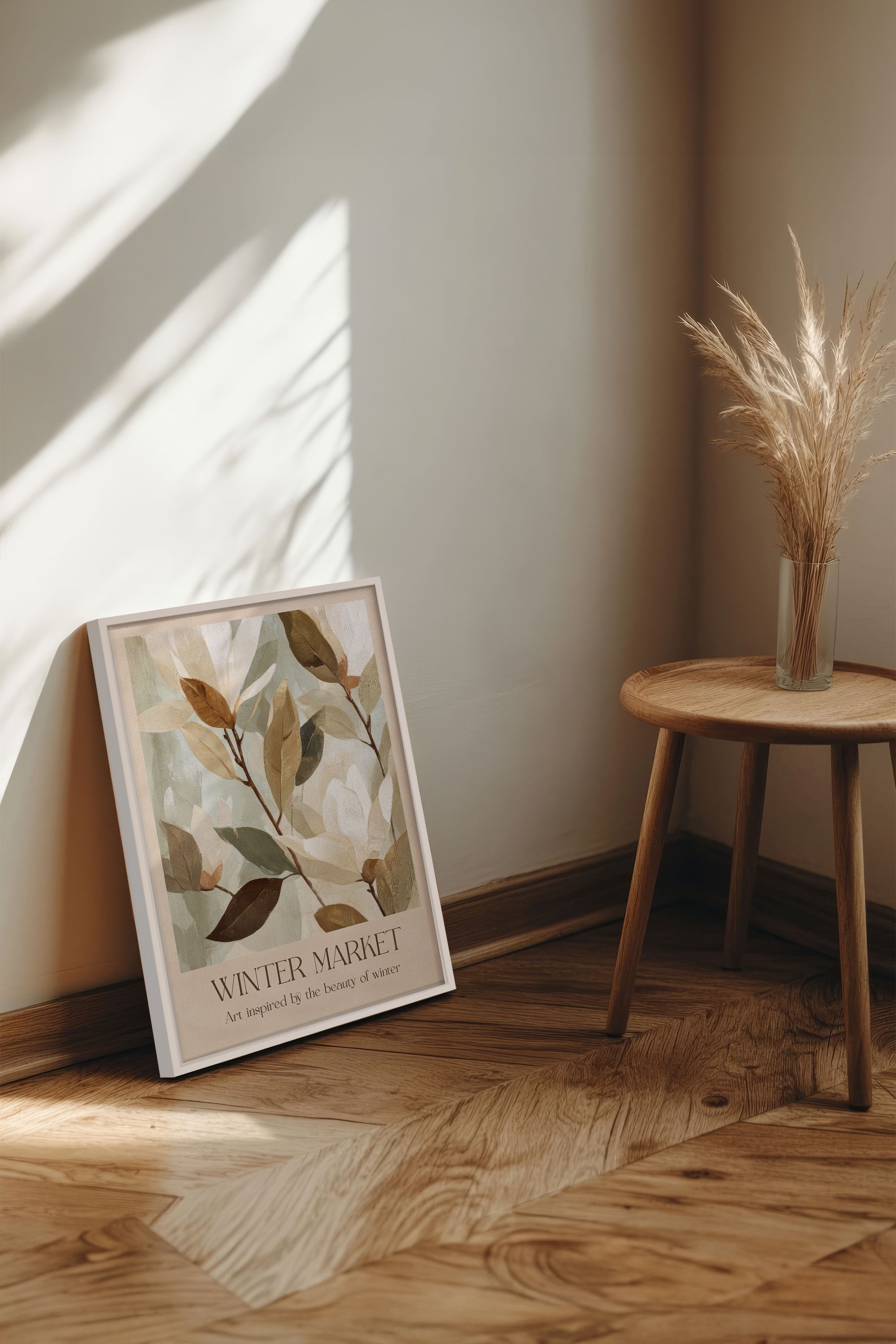 MARCHÉ HIVERNAL III, Oeuvre sur toile étirée