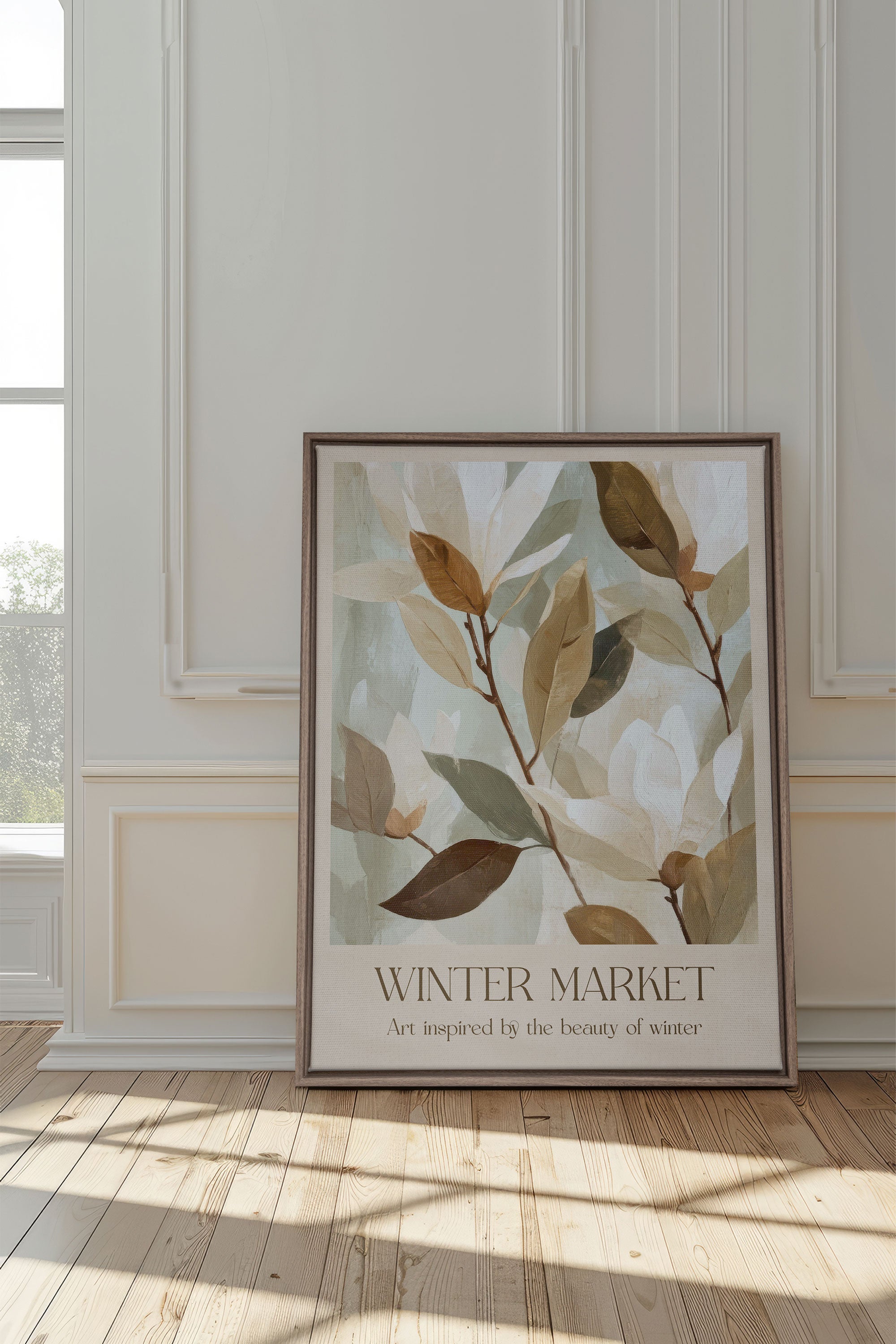 MARCHÉ HIVERNAL III, Oeuvre sur toile étirée